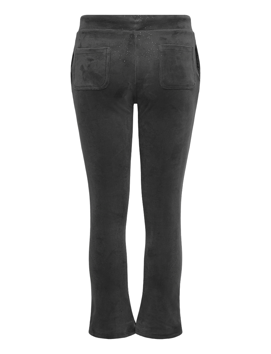 Juicy Couture - Glitter Velour Cropped Zip Thru & Bootcut Set - sportanzüge - black oyster - 3