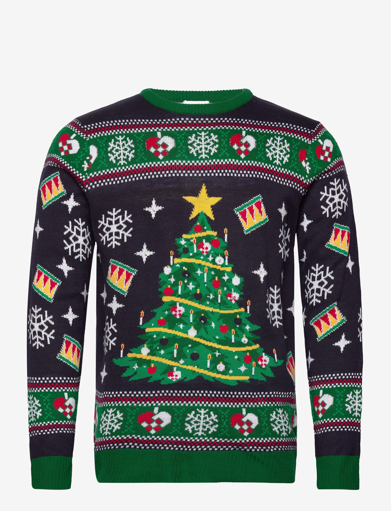 Christmas tree sweater LED Knitted Round Necks