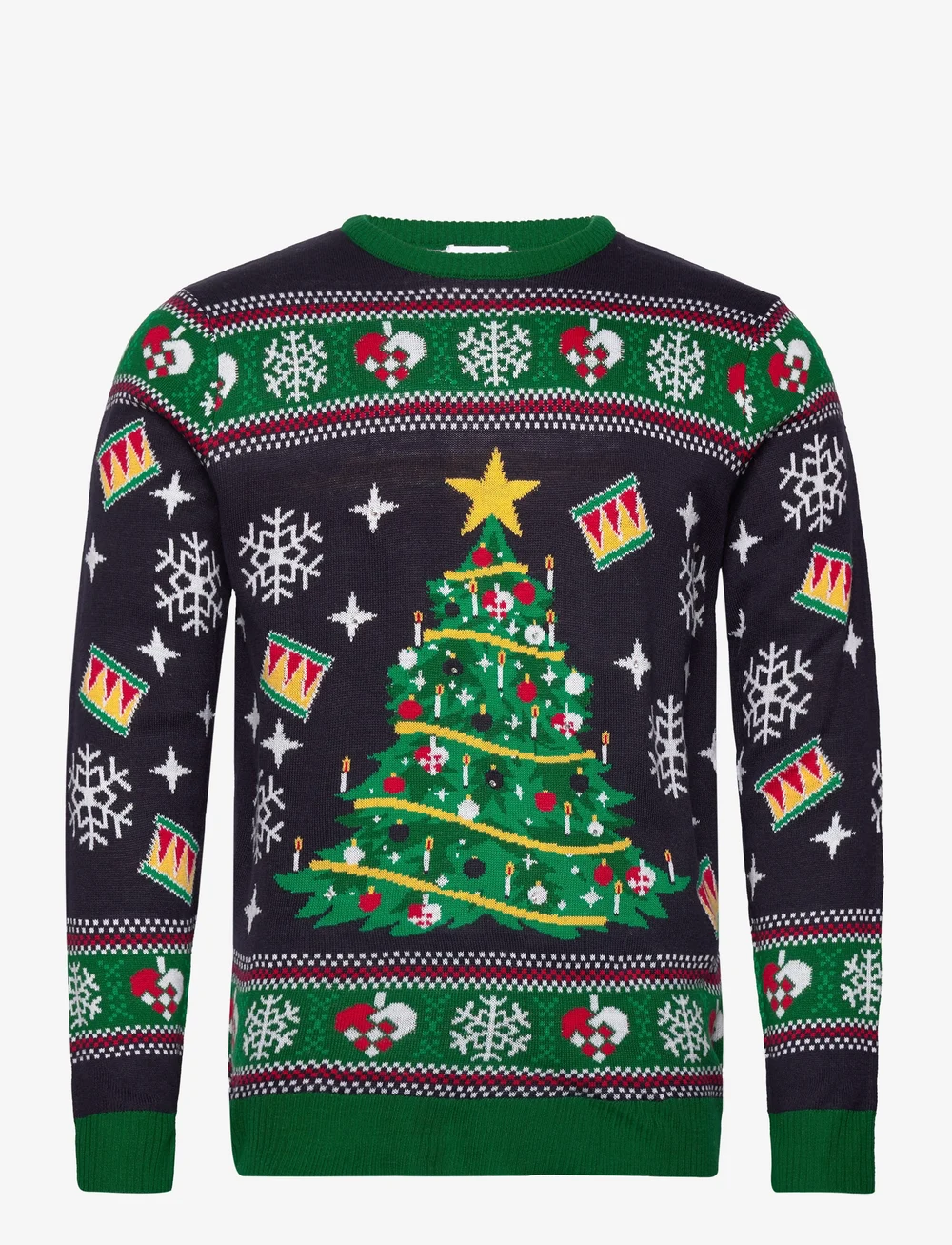 Happy Seasons - Christmas tree sweater LED - julesweaters - navy - 0