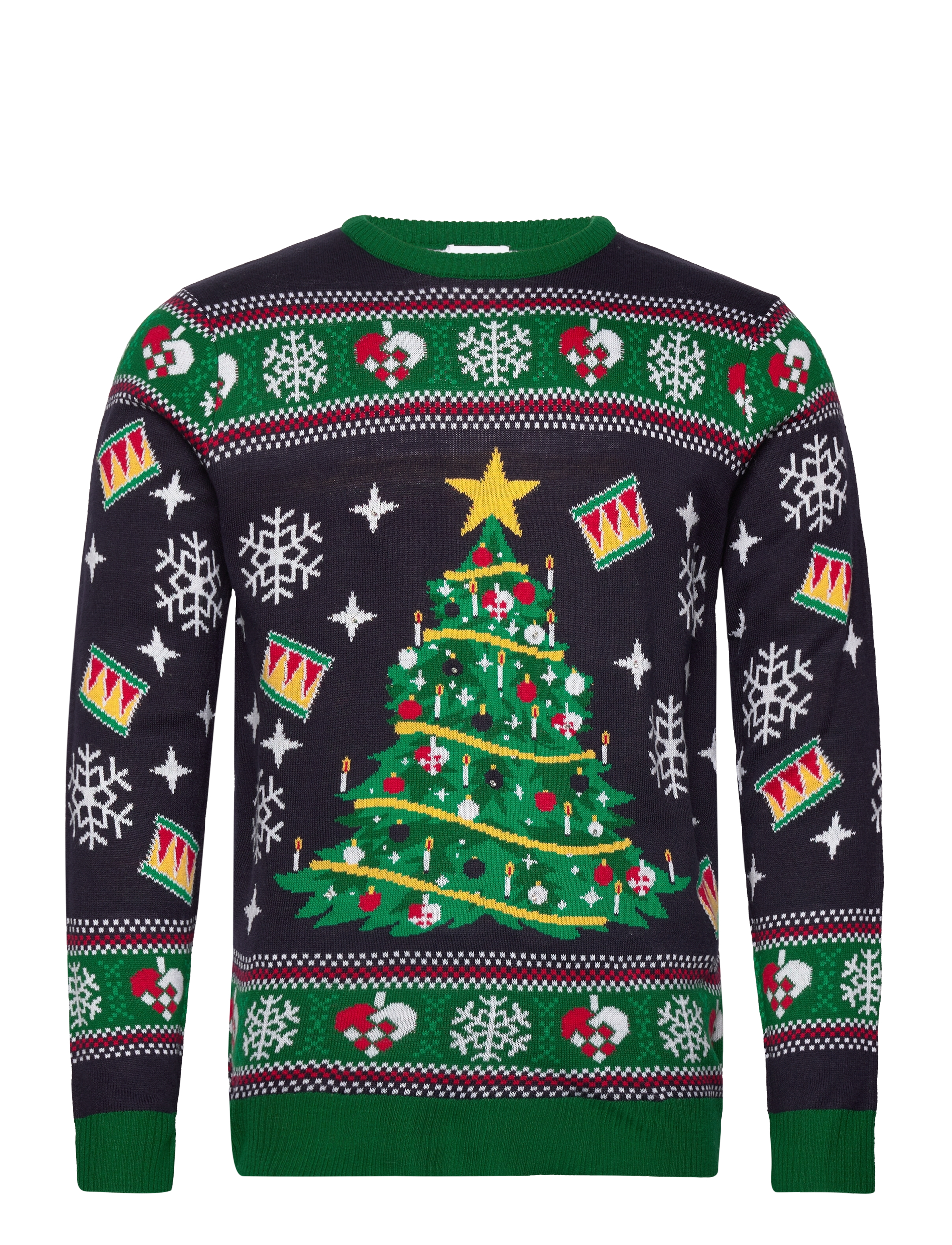 Happy Seasons Christmas tree sweater LED - Christmas Sweats - NAVY / navy