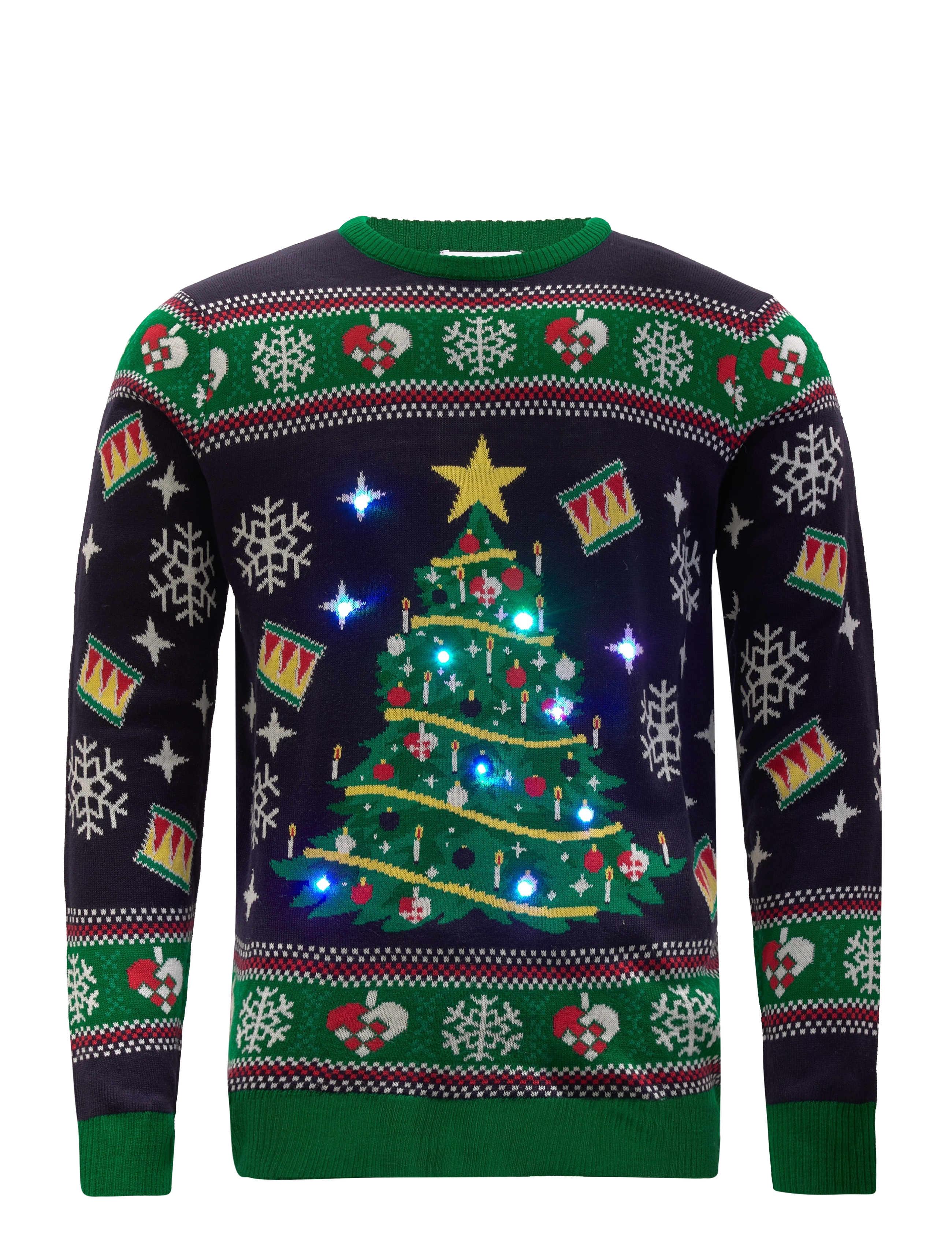 Happy Seasons - Christmas tree sweater LED - jumpers - navy - 2