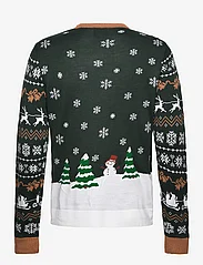 Christmas Sweats - Santa Claus is coming to town LED - knitted round necks - green - 1