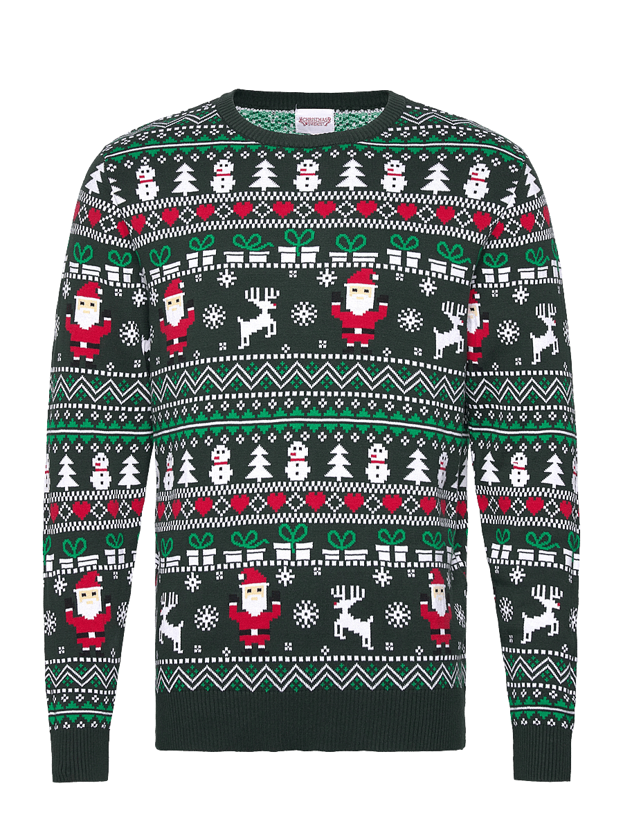 Happy Seasons - The fine Christmas sweater - rundhals - green - 0