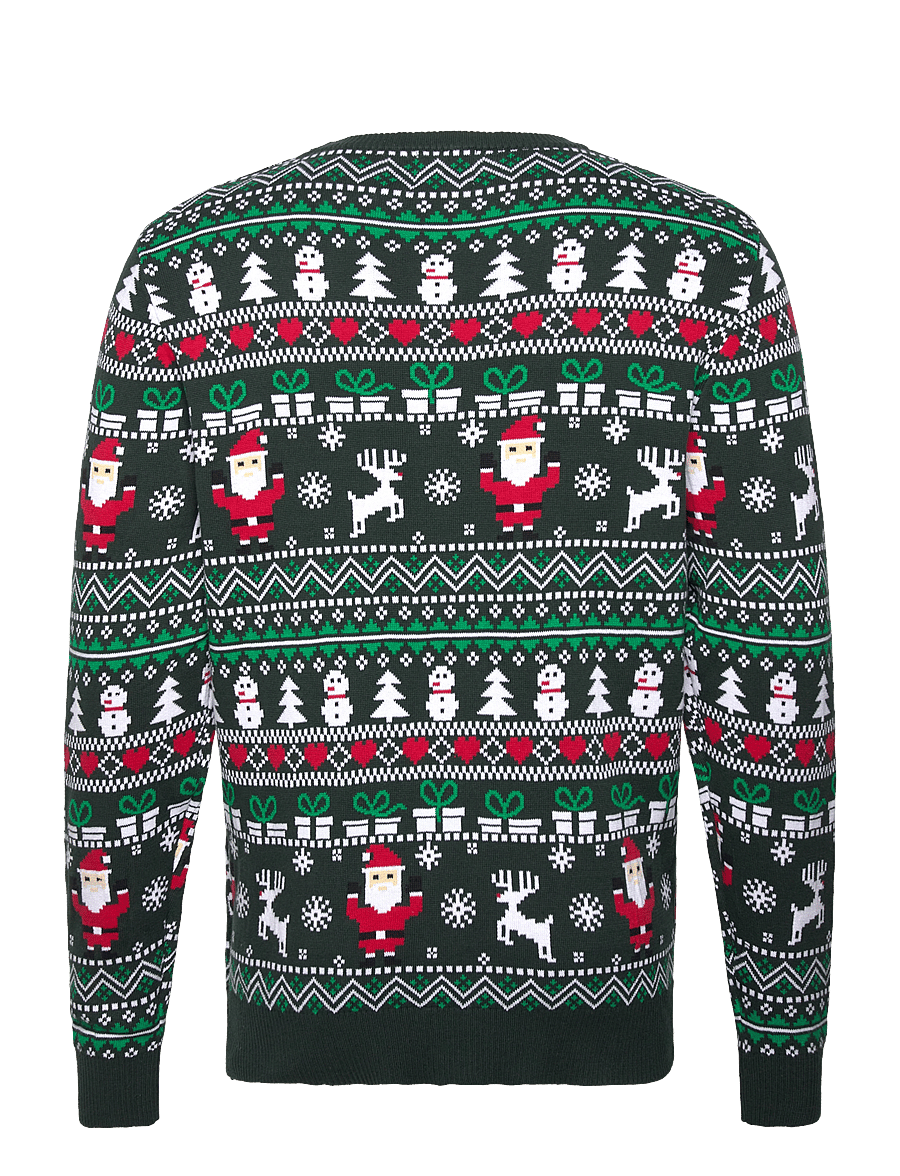 Happy Seasons - The fine Christmas sweater - rundhals - green - 1