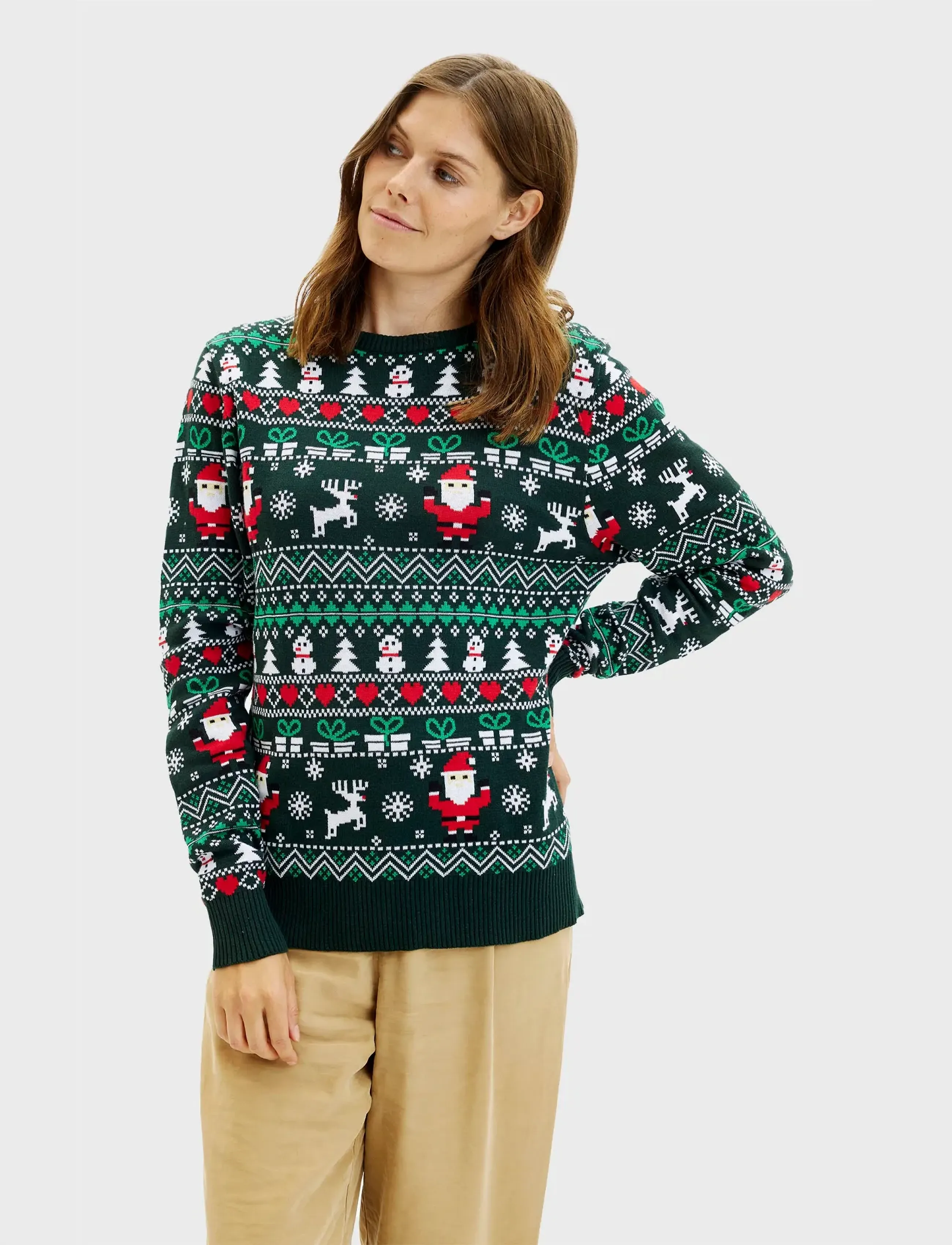 Happy Seasons - Den Fine Julesweater - julesweaters - green - 3