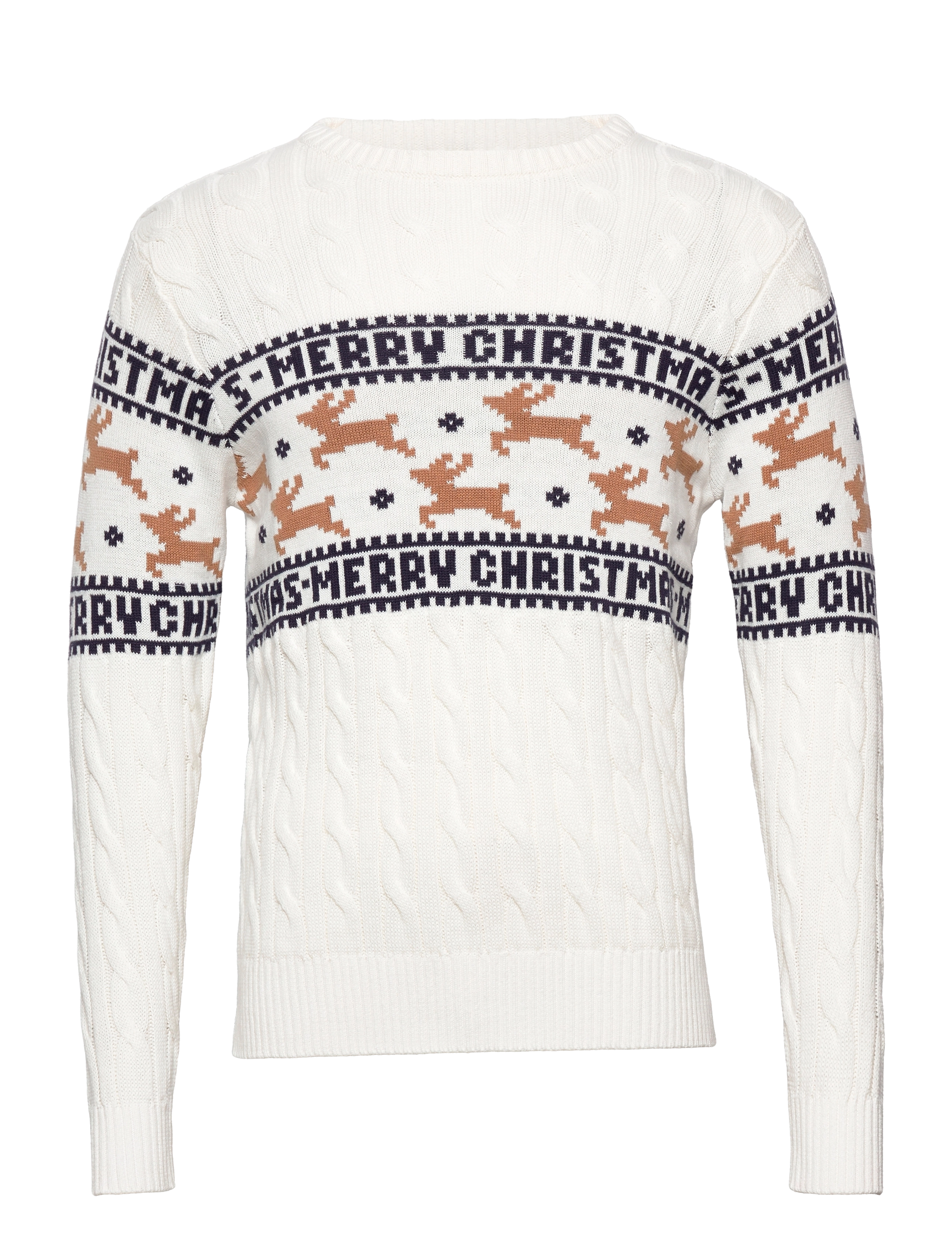 HAPPY SEASONS The Elegant Christmas Jumper Weiß Weiß - XXXL - Herren