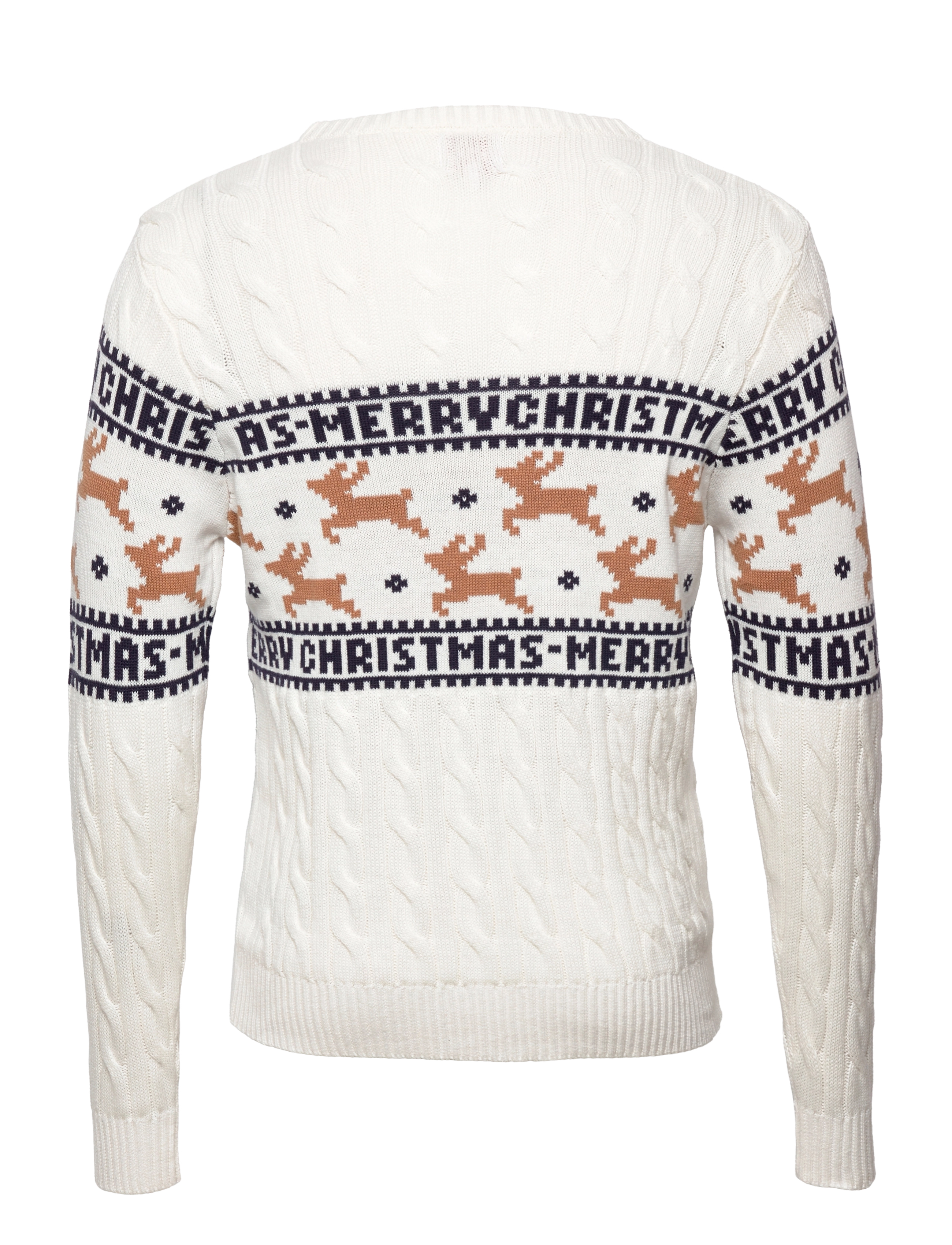 Happy Seasons - The elegant Christmas Sweater - rund hals - white - 1