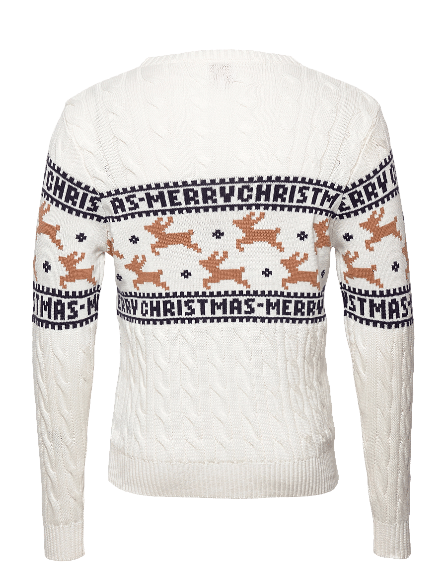 Happy Seasons - The elegant Christmas Sweater - rundhalsad - white - 1