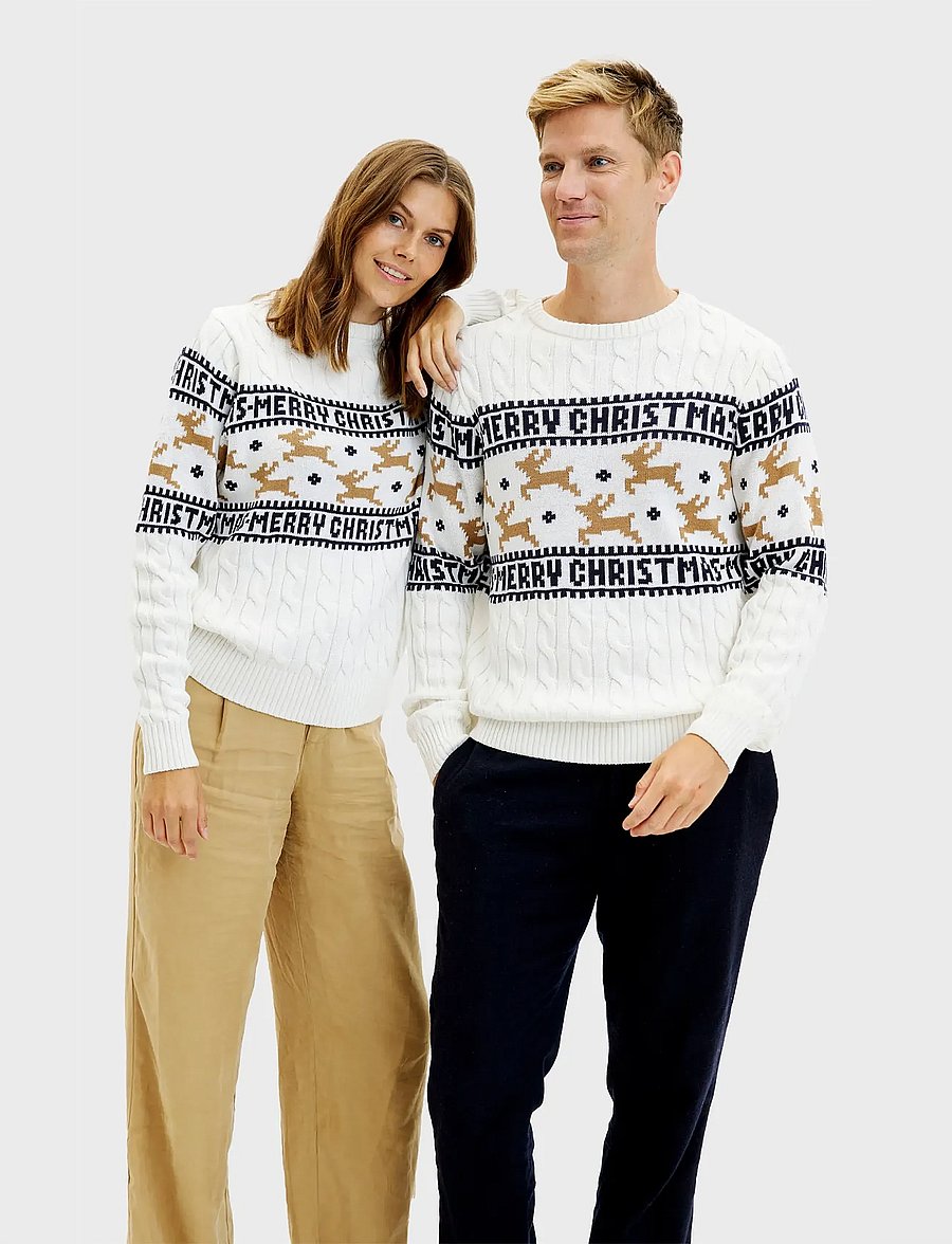 Happy Seasons - The elegant Christmas Sweater - jõulukampsunid - white - 3
