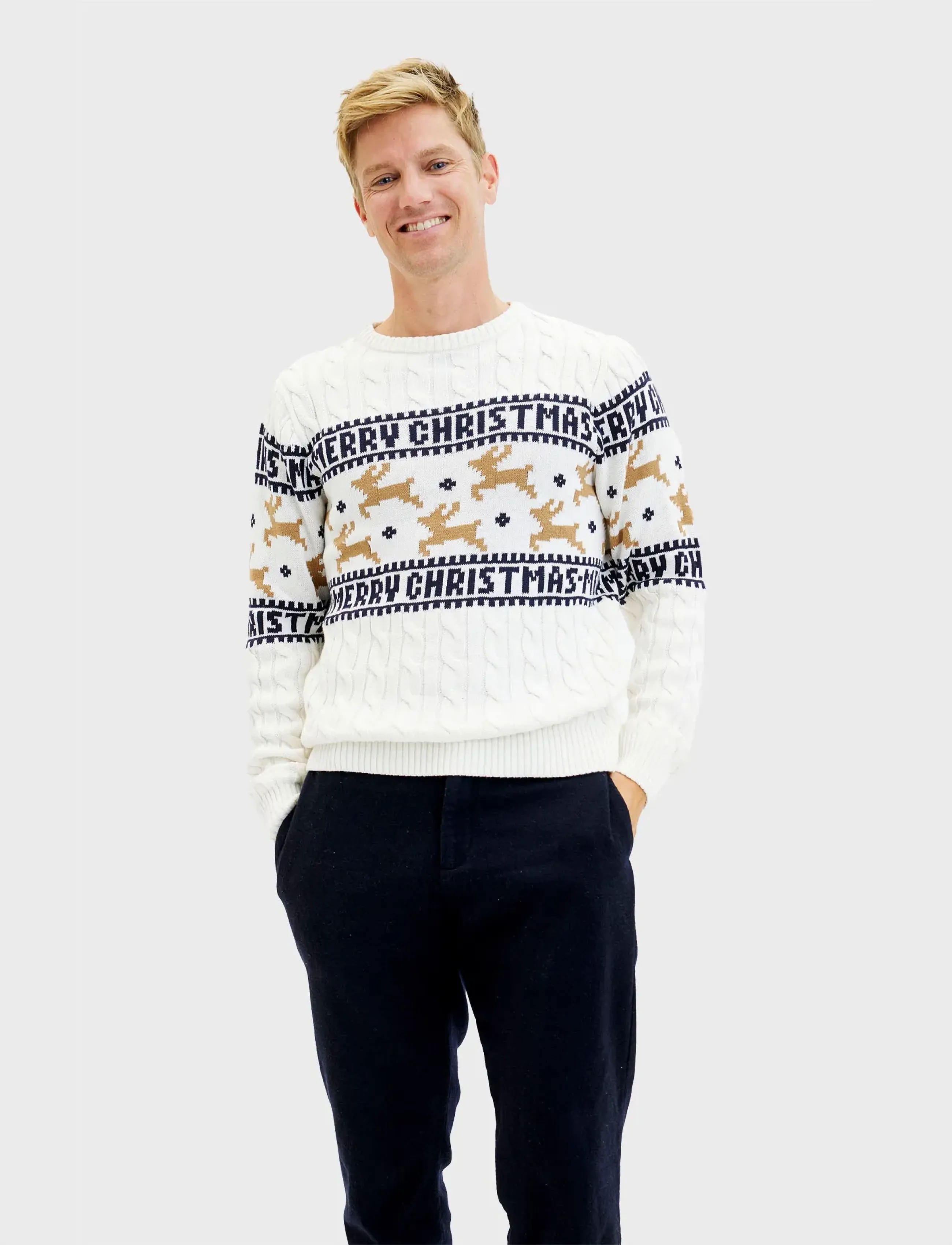 Happy Seasons - The elegant Christmas Sweater - jõulukampsunid - white - 4