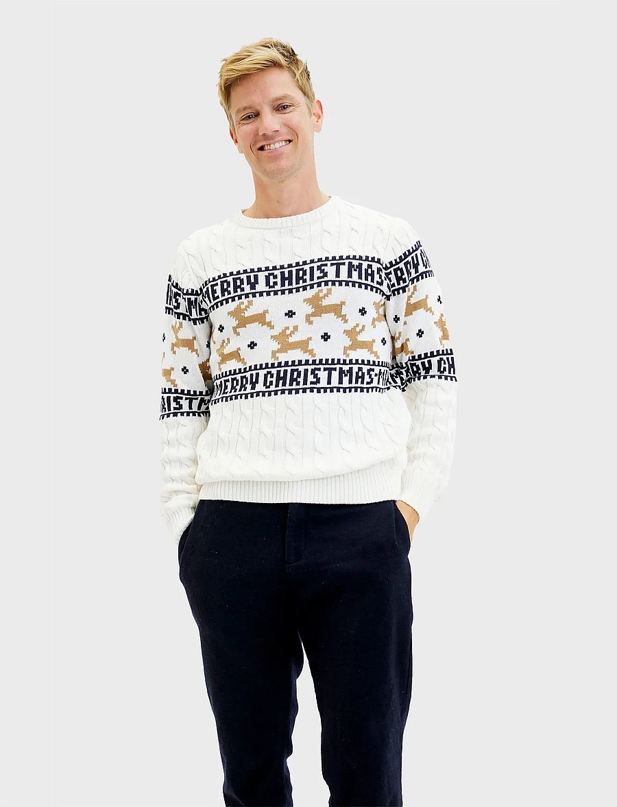 Happy Seasons - The elegant Christmas Sweater - jõulukampsunid - white - 4
