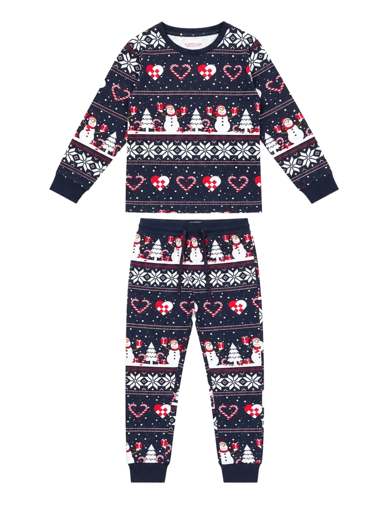 Happy Seasons Christmas heart pyjamas navy - Pyjamas - NAVY / black