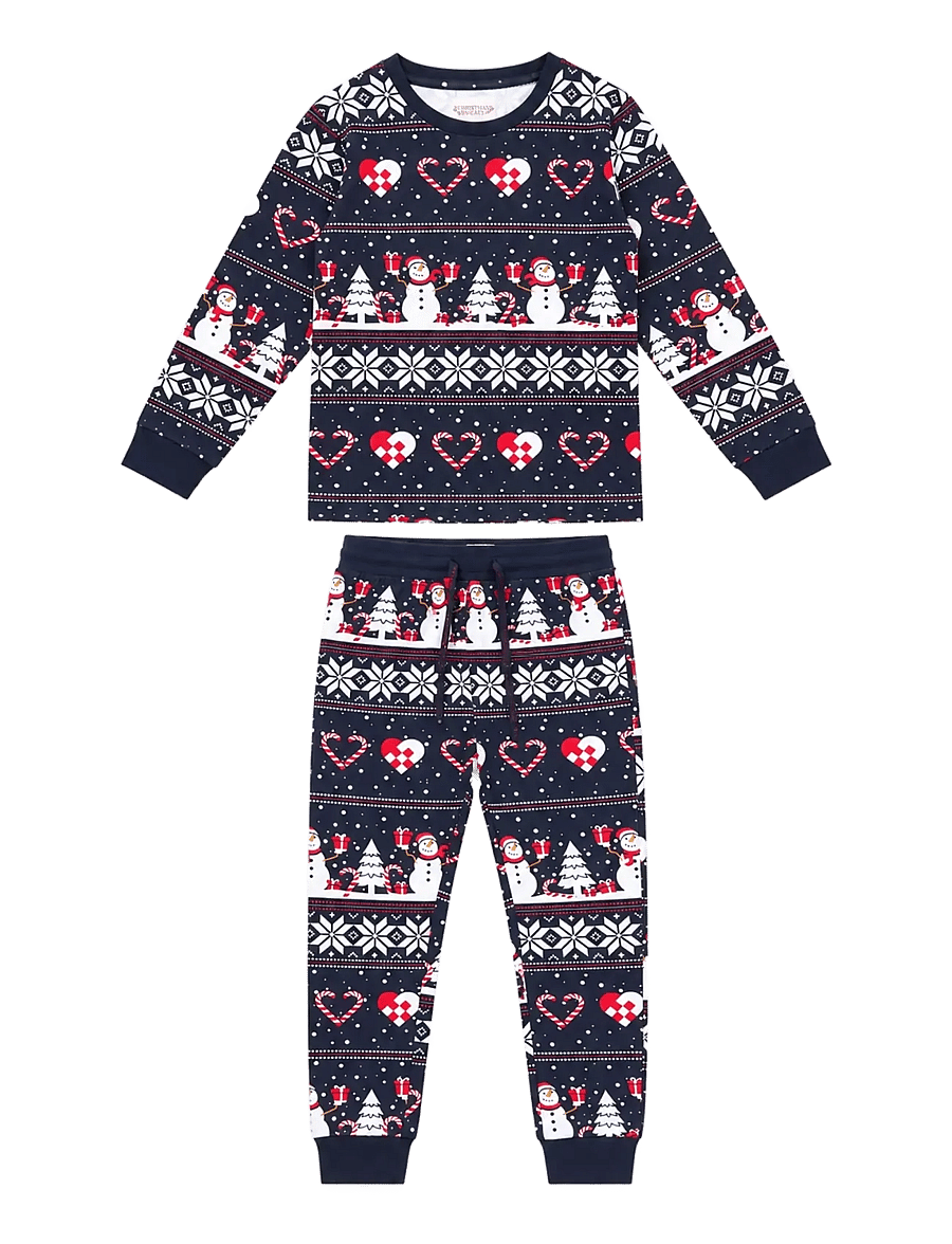 Happy Seasons - Christmas heart pyjamas navy - kalėdiniai megztiniai - navy - 1