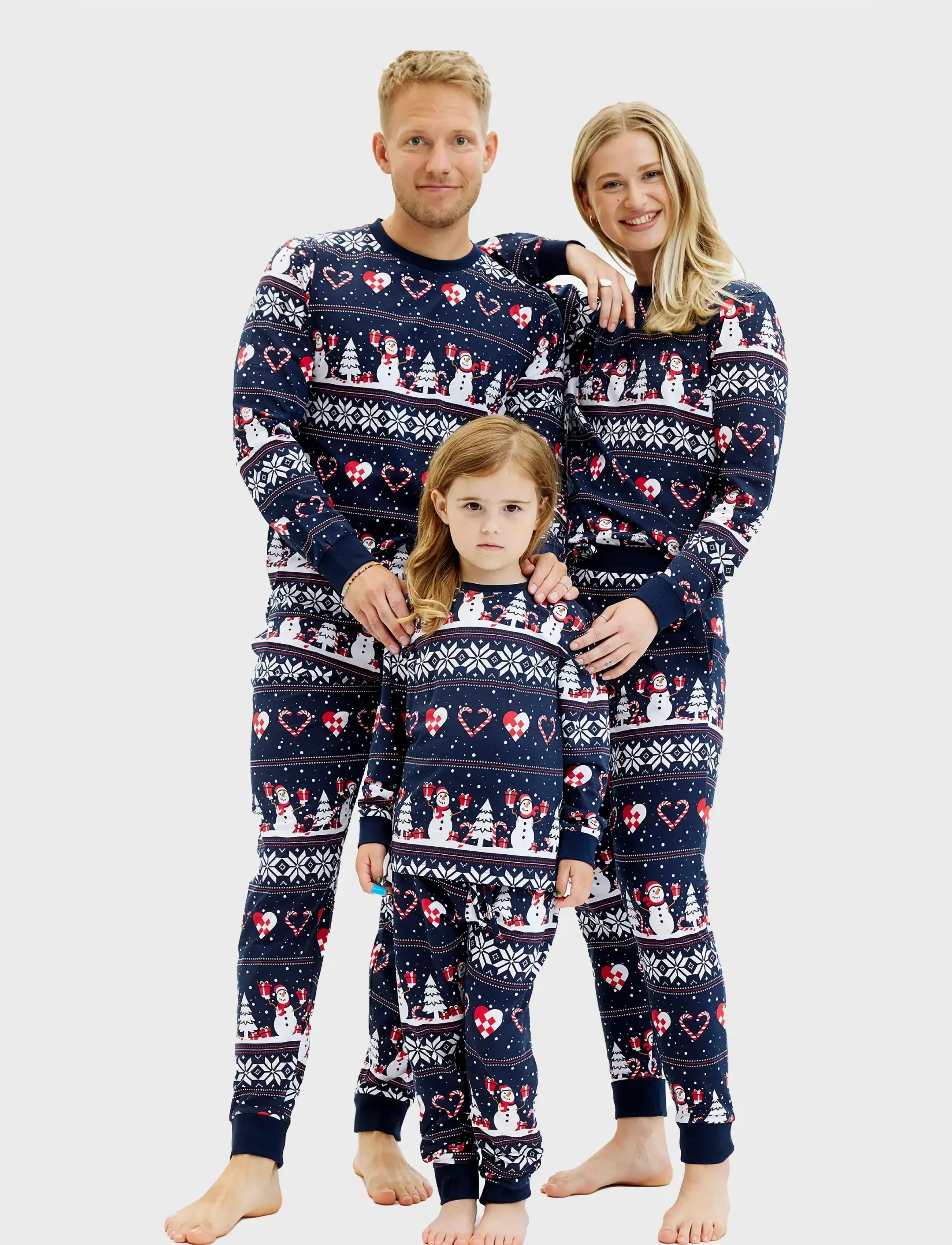 Happy Seasons - Christmas heart pyjamas navy - kalėdiniai megztiniai - navy - 0