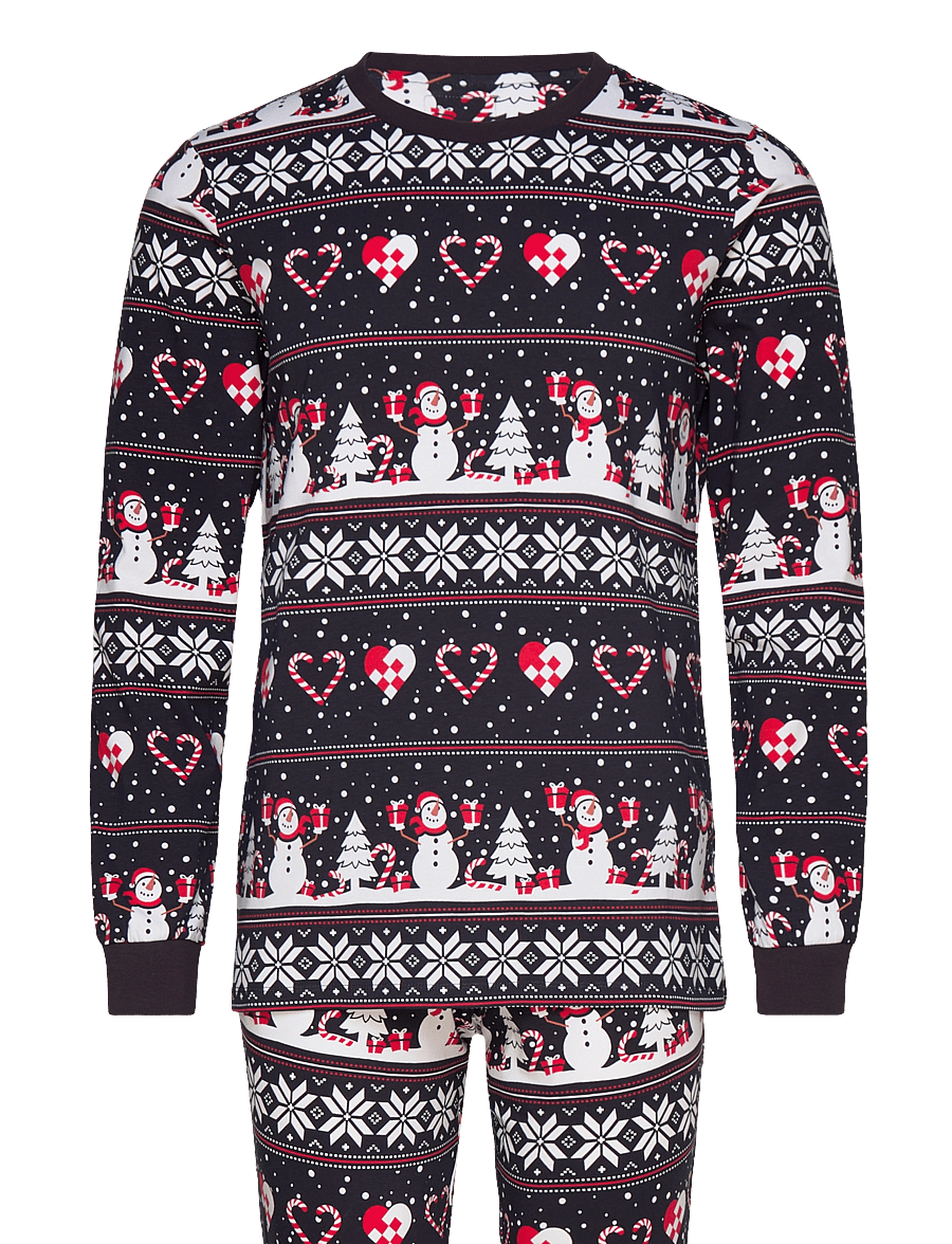 Happy Seasons - Julehjerte Pyjamas - pyjamasets - red - 0