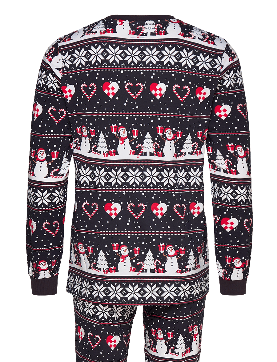 Happy Seasons - Julehjerte Pyjamas - pyjamasets - red - 1