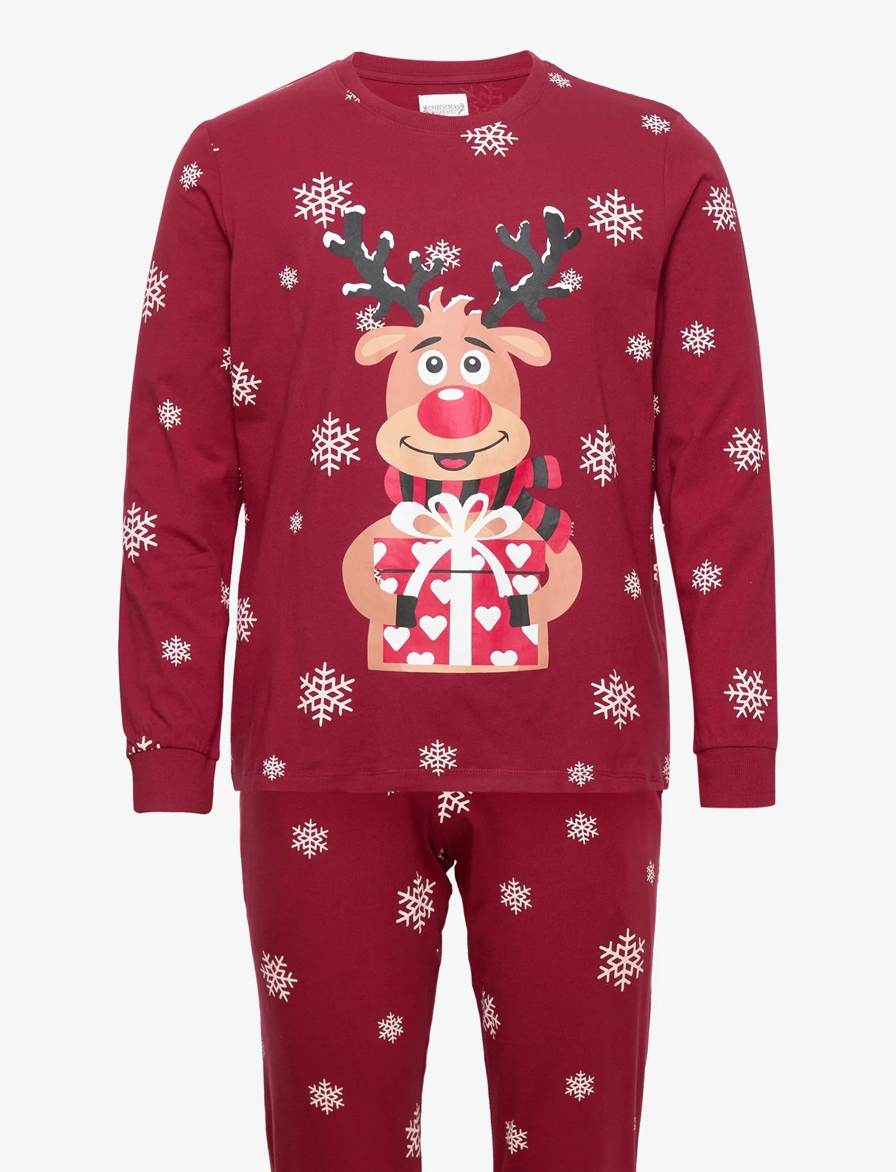Christmas Sweats - Rudolph's Cute Pajamas - pyjamasets - red - 0