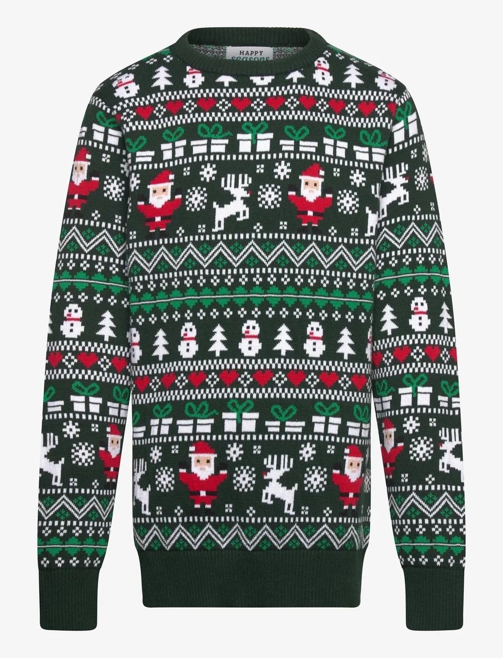 Christmas Sweats - The fine Christmas sweater kids - stickade tröjor - green - 0