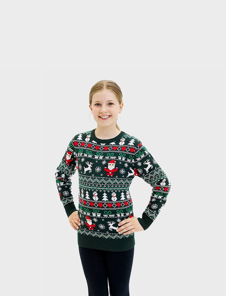 Happy Seasons - The fine Christmas sweater kids - pullover - green - 0