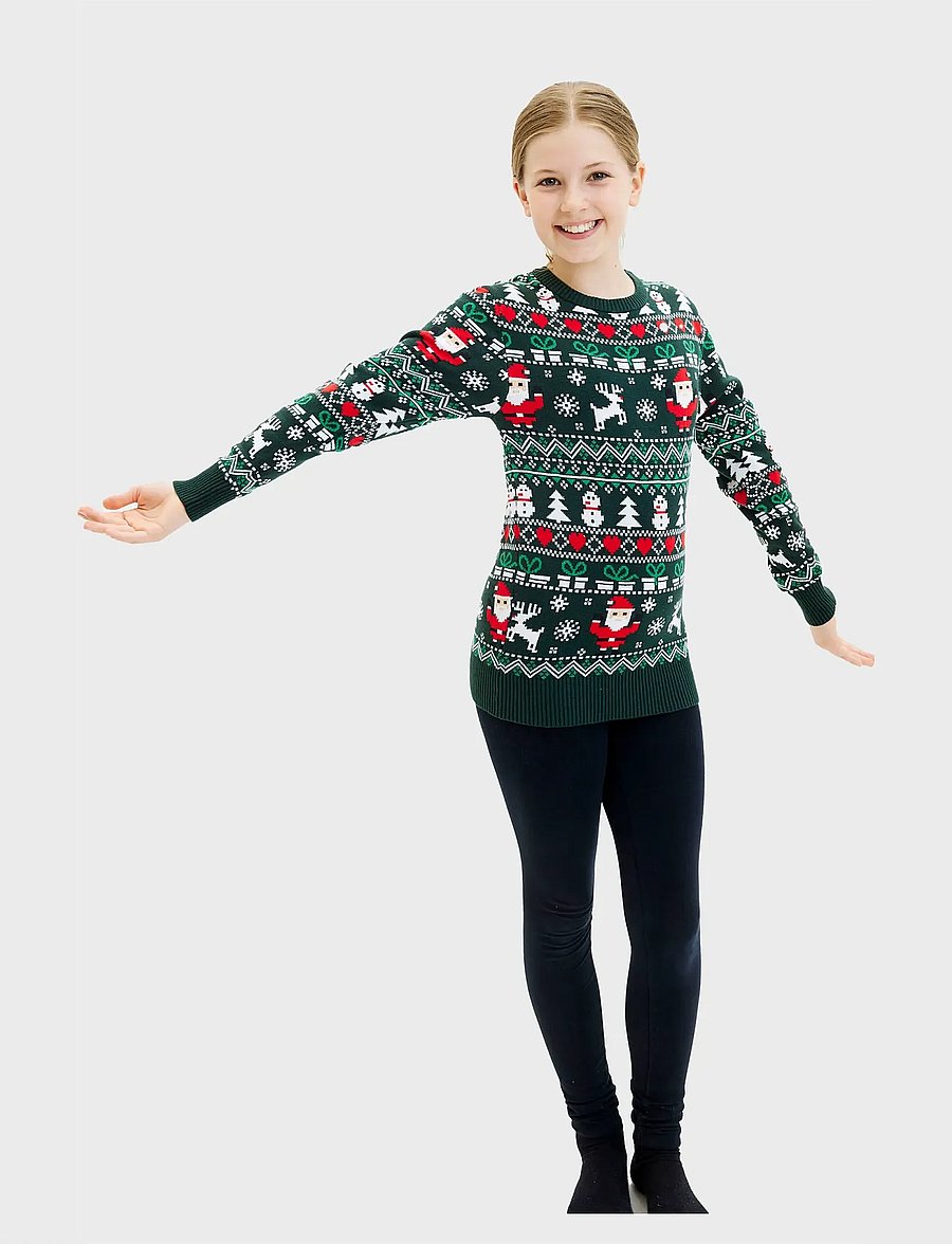 Happy Seasons - The fine Christmas sweater kids - pullover - green - 4