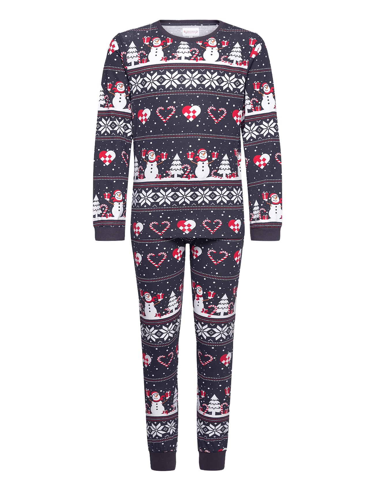 Christmas heart pajamas navy kids