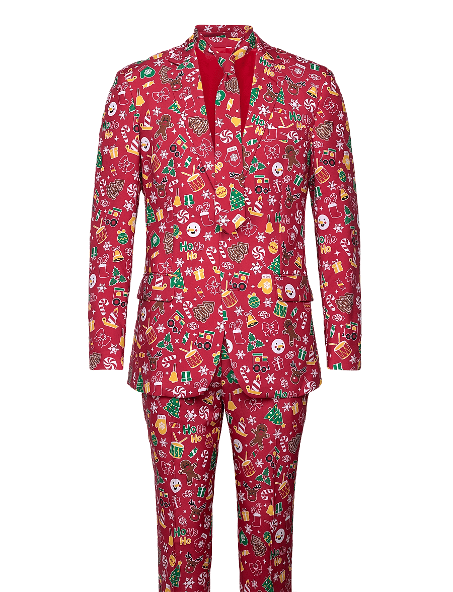 Happy Seasons - The Awesome Christmas Suit Rød - kostymer - red - 0