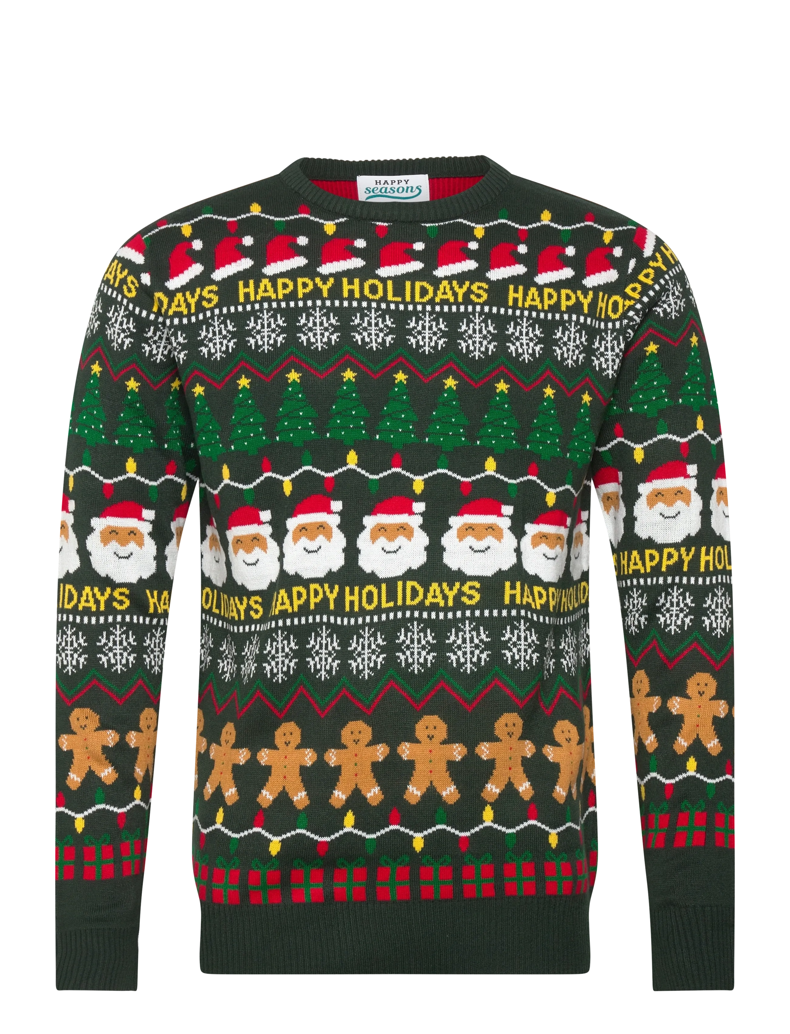 HAPPY SEASONS Christmas Pullover With A Vibe Grün - XXL - Herren