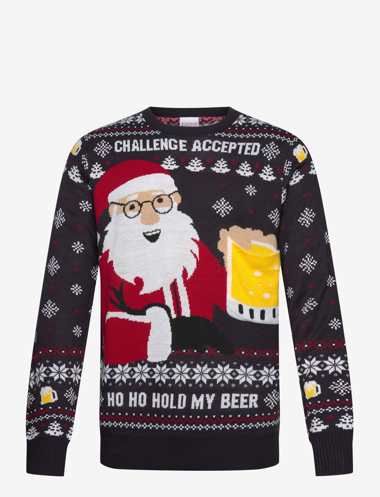 Happy Seasons - Ho ho hold my beer sweater - julesweaters - navy - 0