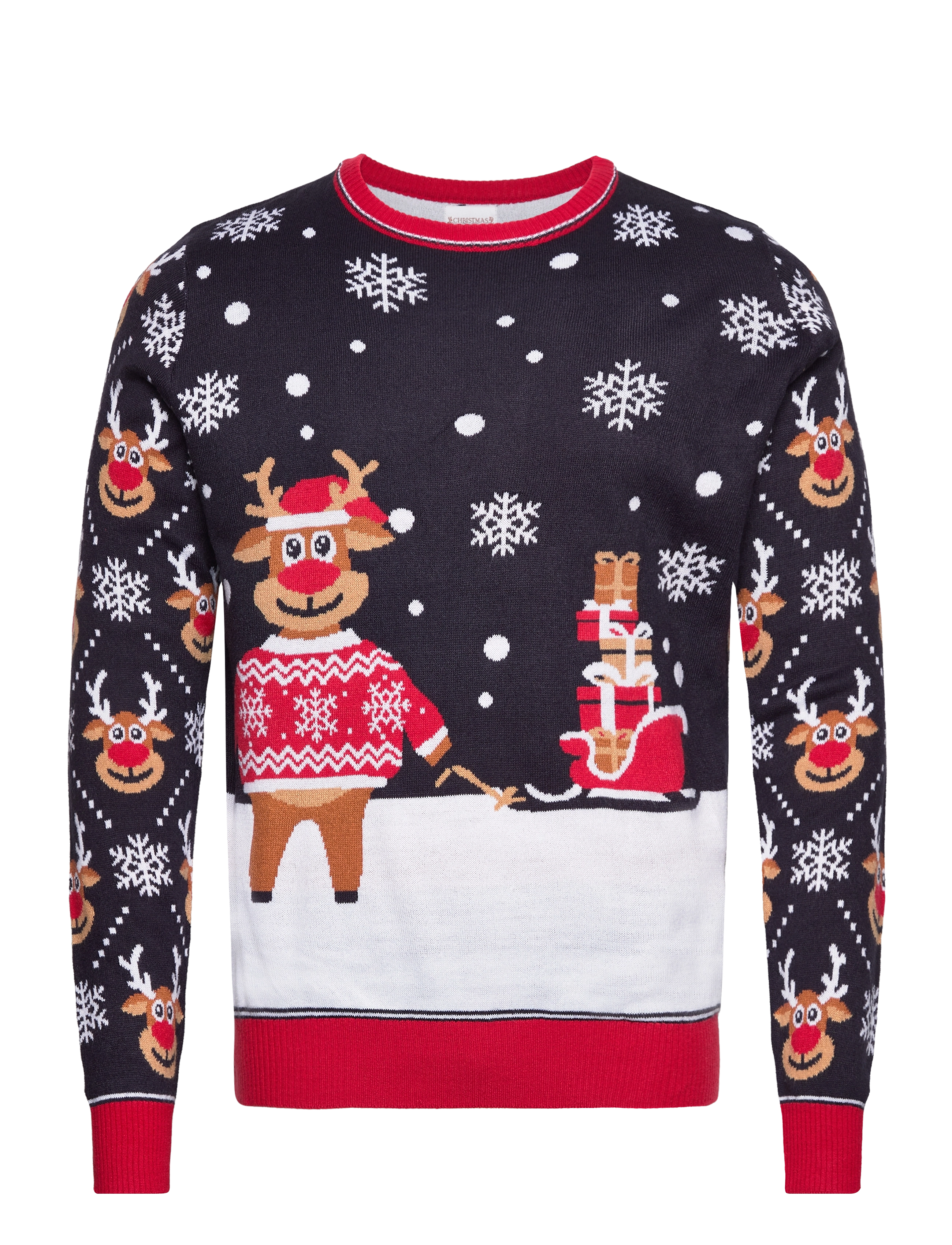 Happy Seasons The Bringing Christmas Gifts Sweater - Strik - NAVY/BLUE / navy