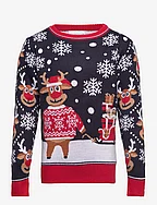 The bringing Christmas gifts sweater kids - NAVY