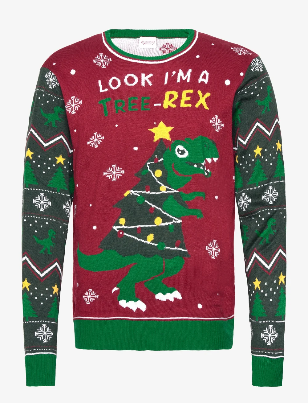 Christmas Sweats The Tree rex Sweater Led Knitted Round Necks