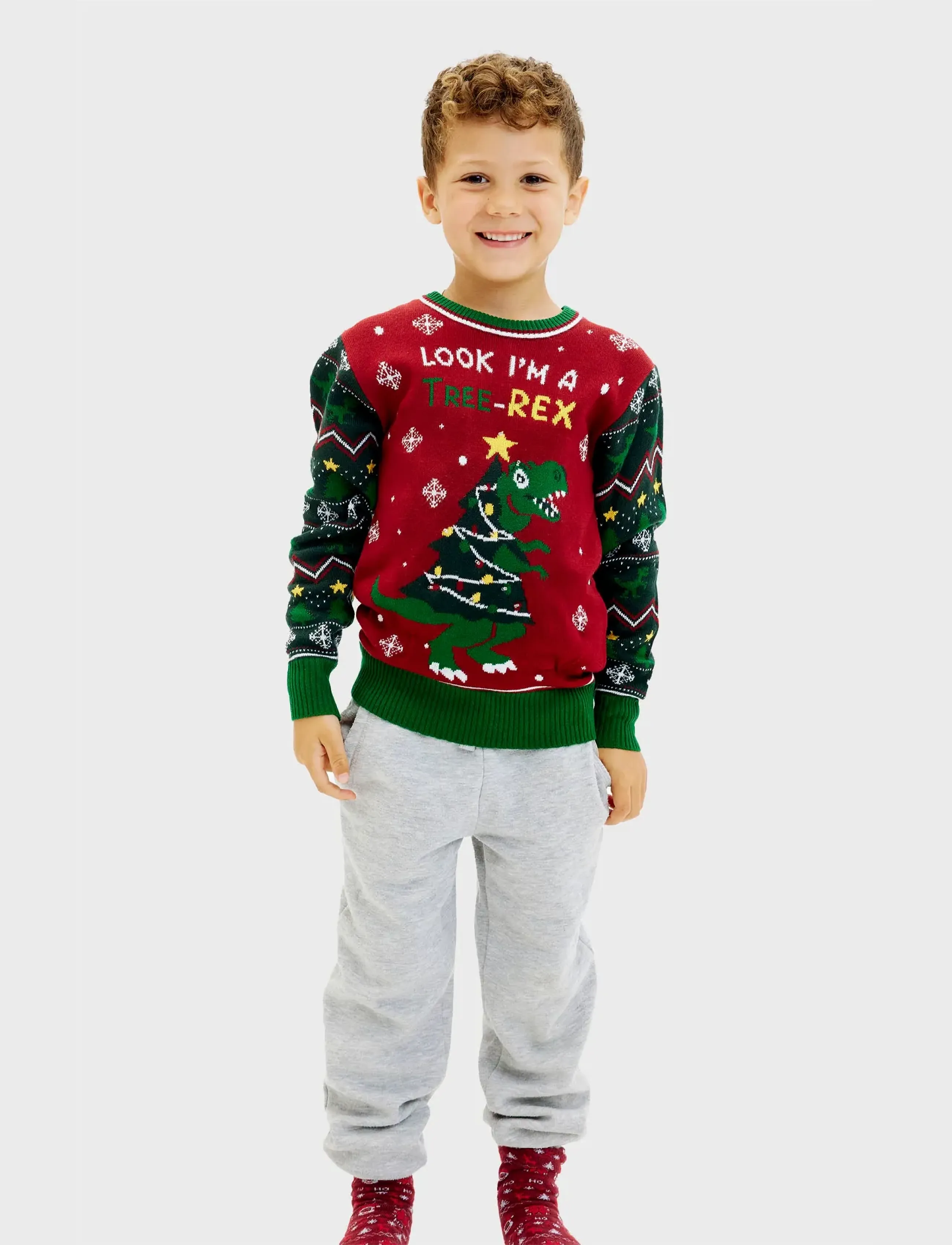 Happy Seasons - The tree-REX sweater kids - pullover - green - 4