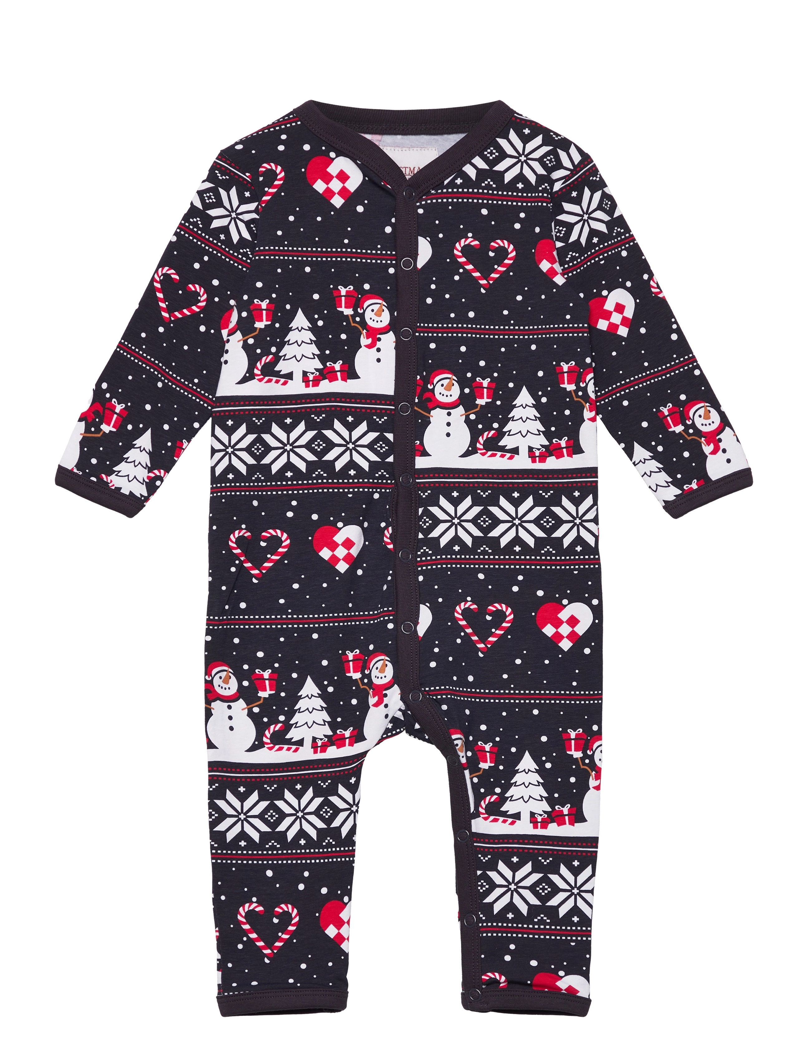 HAPPY SEASONS Christmas Heart Jumpsuit Navy Baby Patterned - 68 - Kinder