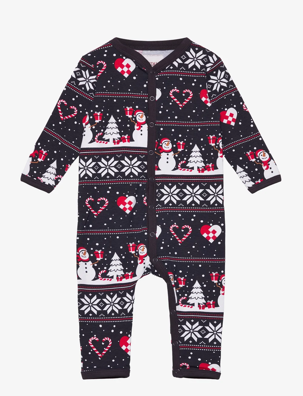Christmas Sweats - Christmas heart jumpsuit navy baby - sovoveraller - navy - 0