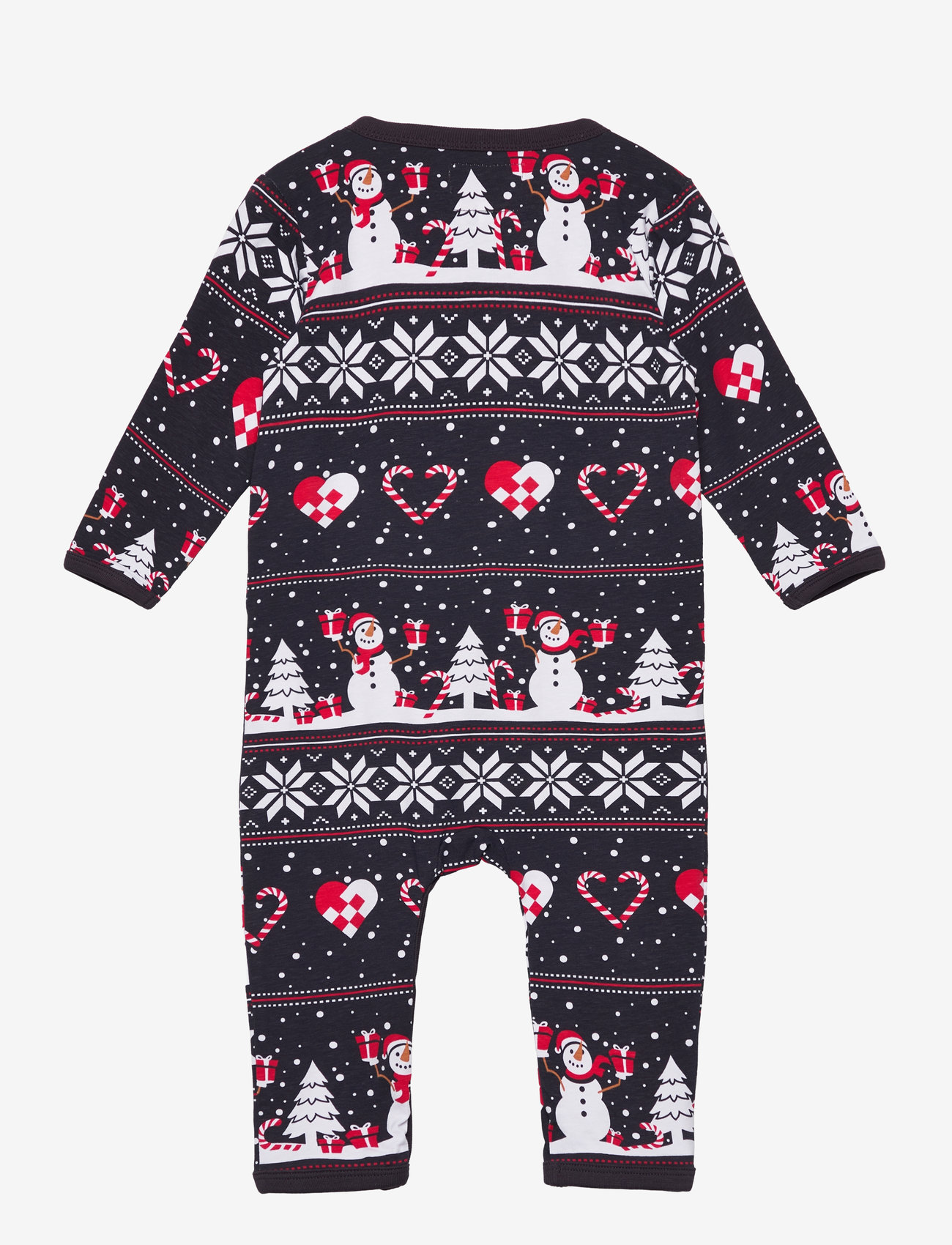Happy Seasons - Christmas heart jumpsuit navy baby - schlafoveralls - navy - 1