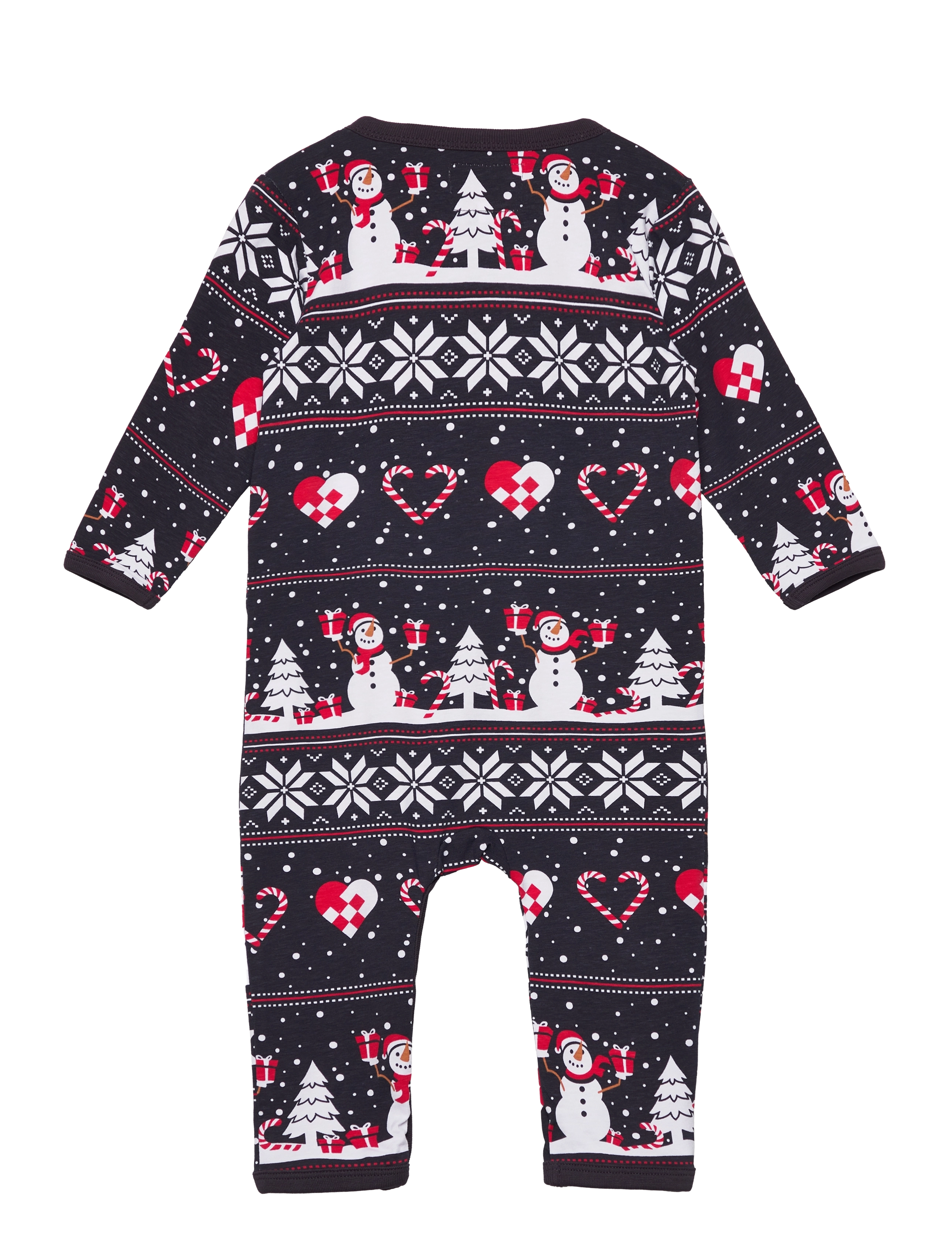 Happy Seasons - Christmas heart jumpsuit navy baby - schlafoveralls - navy - 1