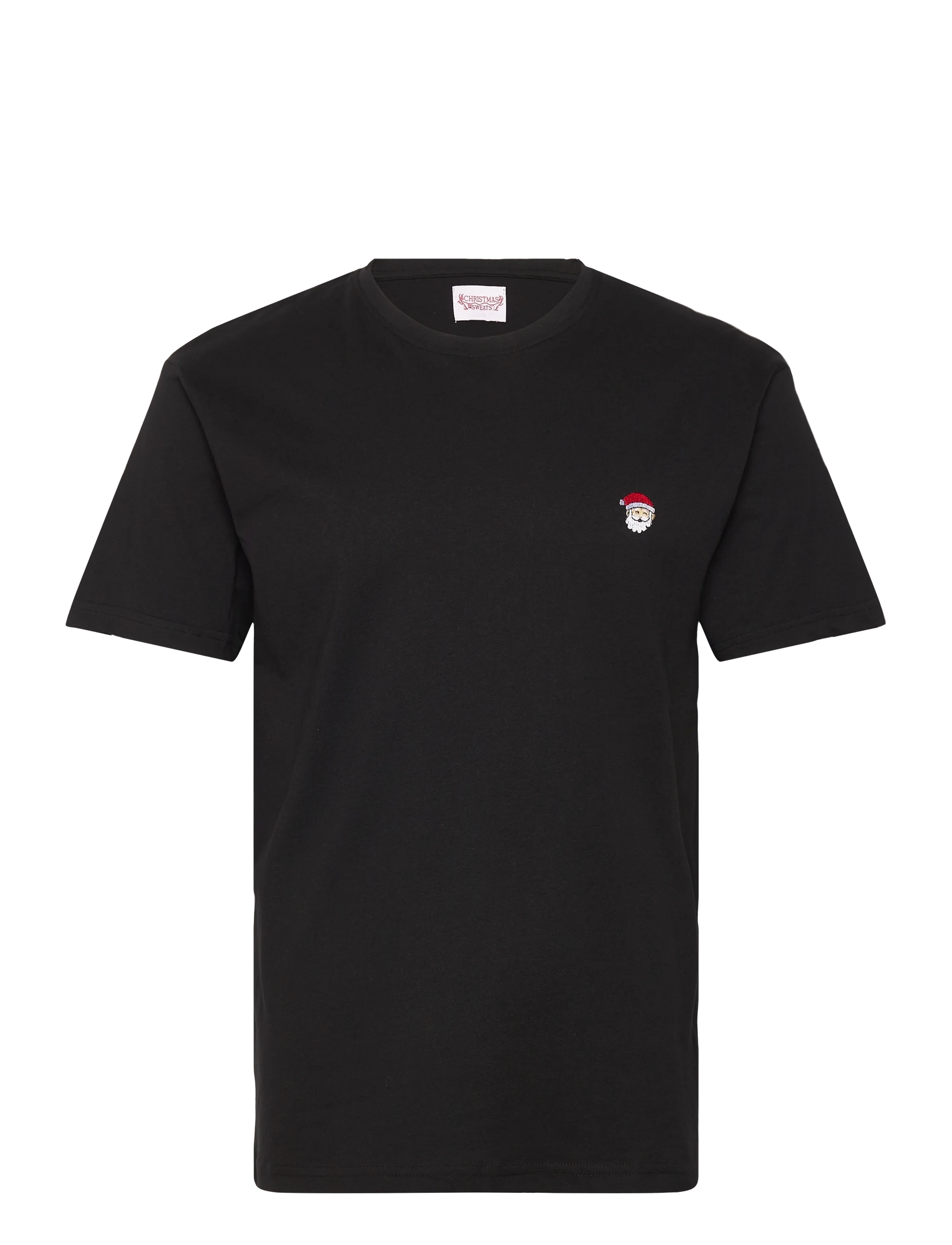 Happy Seasons The Santa Claus T-Shirt Black, M, T-shirts, Schwarz - Short-sleeved, Frauen