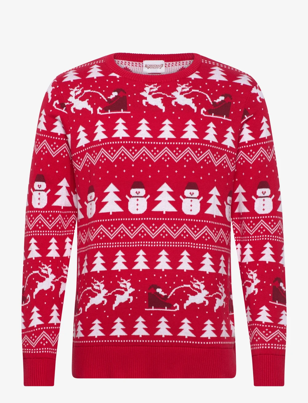 Christmas Sweats - The stylish Christmas sweater red - rundhalsad - red - 0