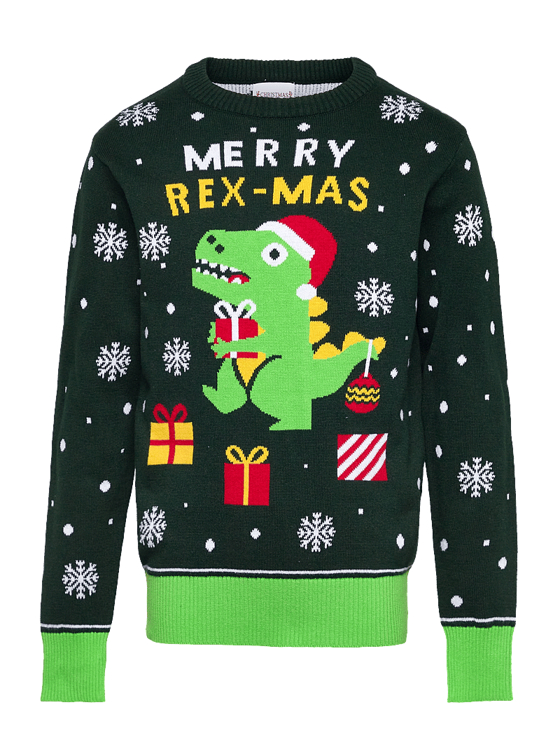 Happy Seasons - Sweet Christmas dino kids - pullover - green - 0