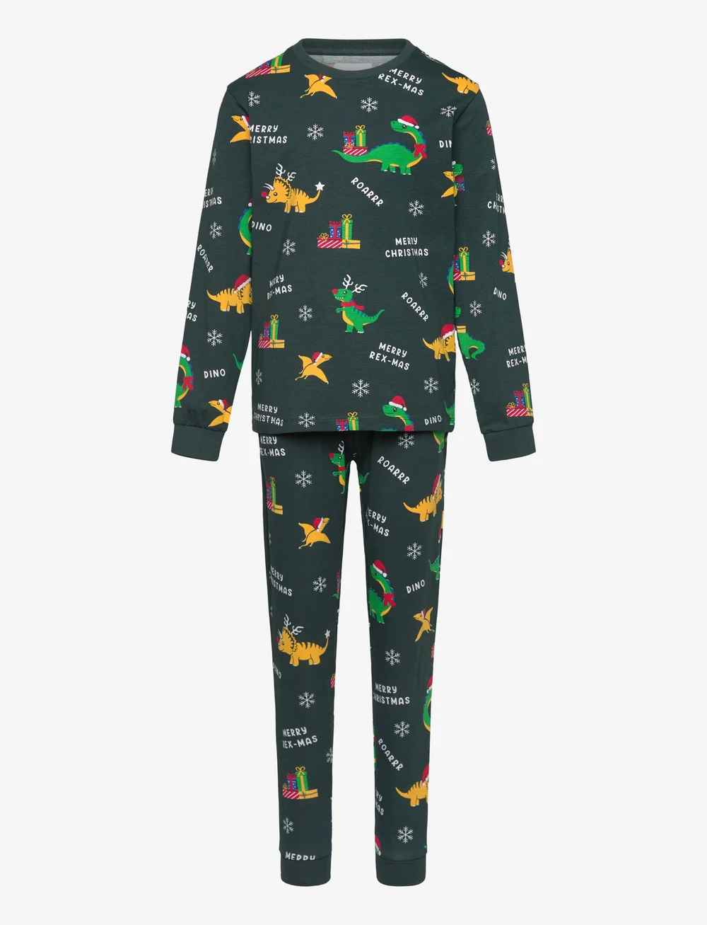 Christmas Sweats - Dino Christmas pyjamas kids - komplektid - green - 0