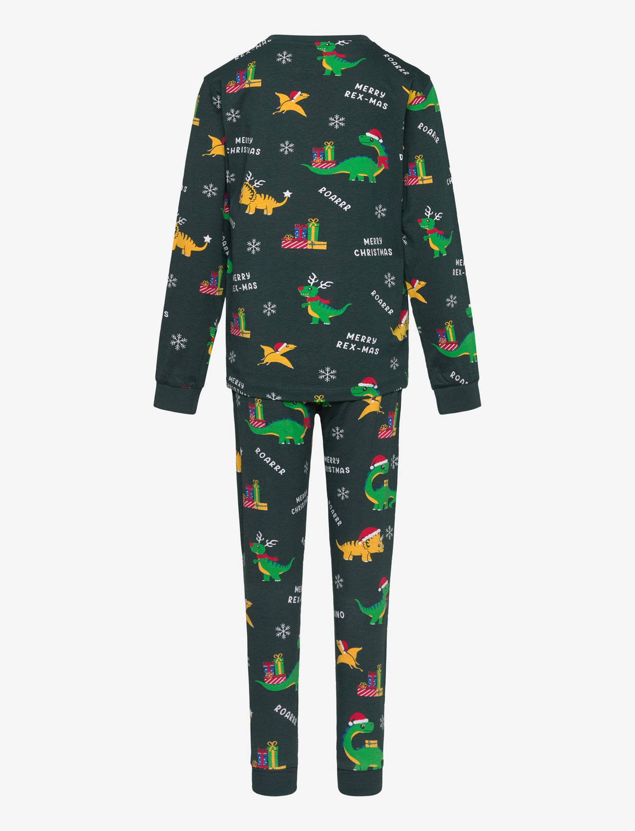 Happy Seasons - Dino Christmas pyjamas kids - pyjamasset - green - 1