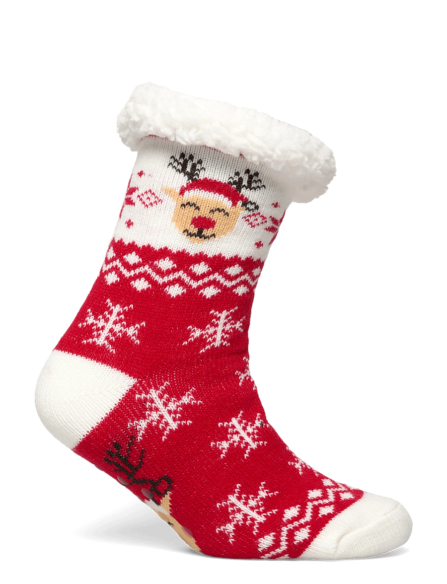 Happy Seasons - The Christmas cozy sock - crew socks - red - 1