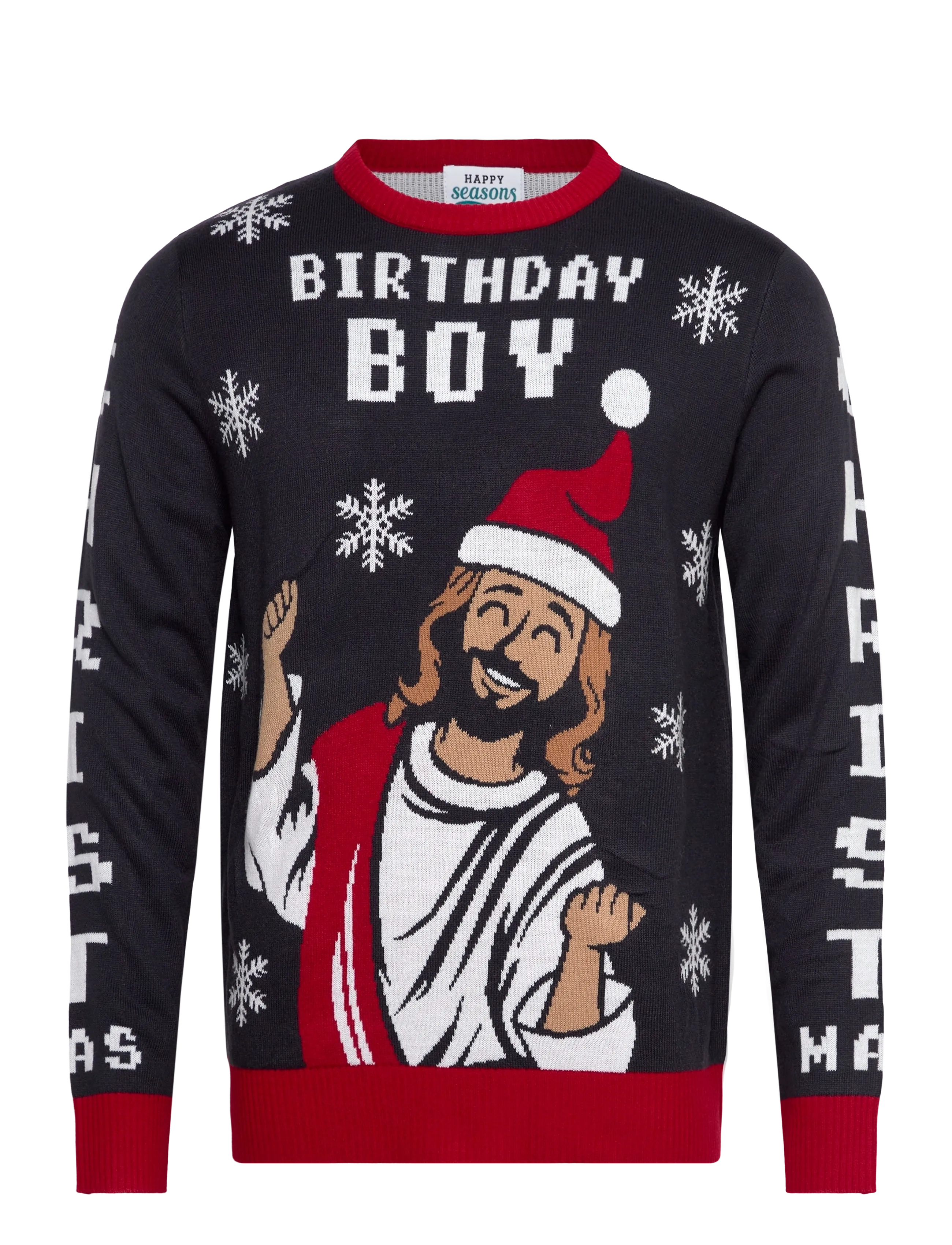 Happy Seasons The Birthday Boy  Christmas Sweater - Strik - BARITONE BLUE / black