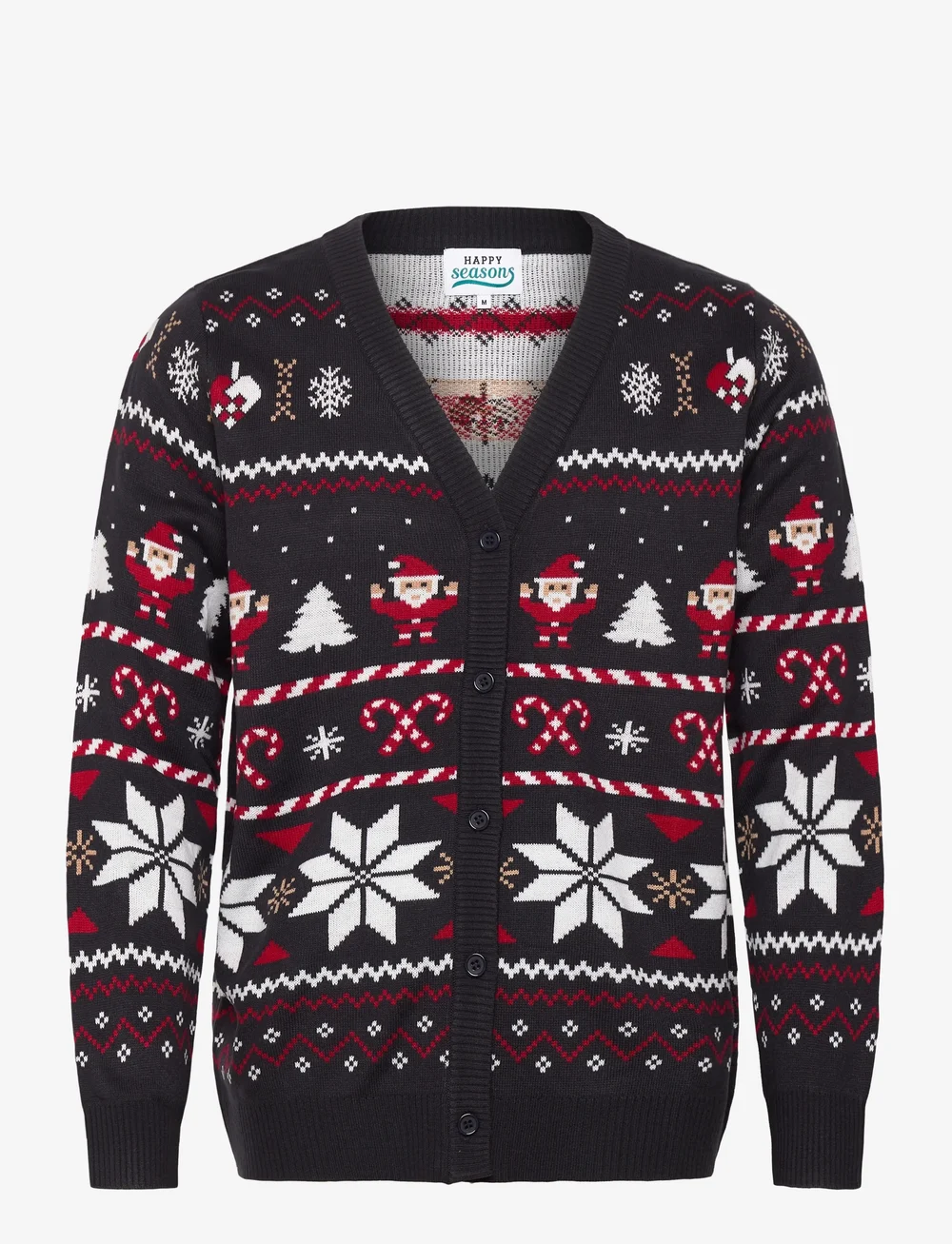 Happy Seasons - Santa's Christmas cardigan - jultröjor - baritone blue - 0