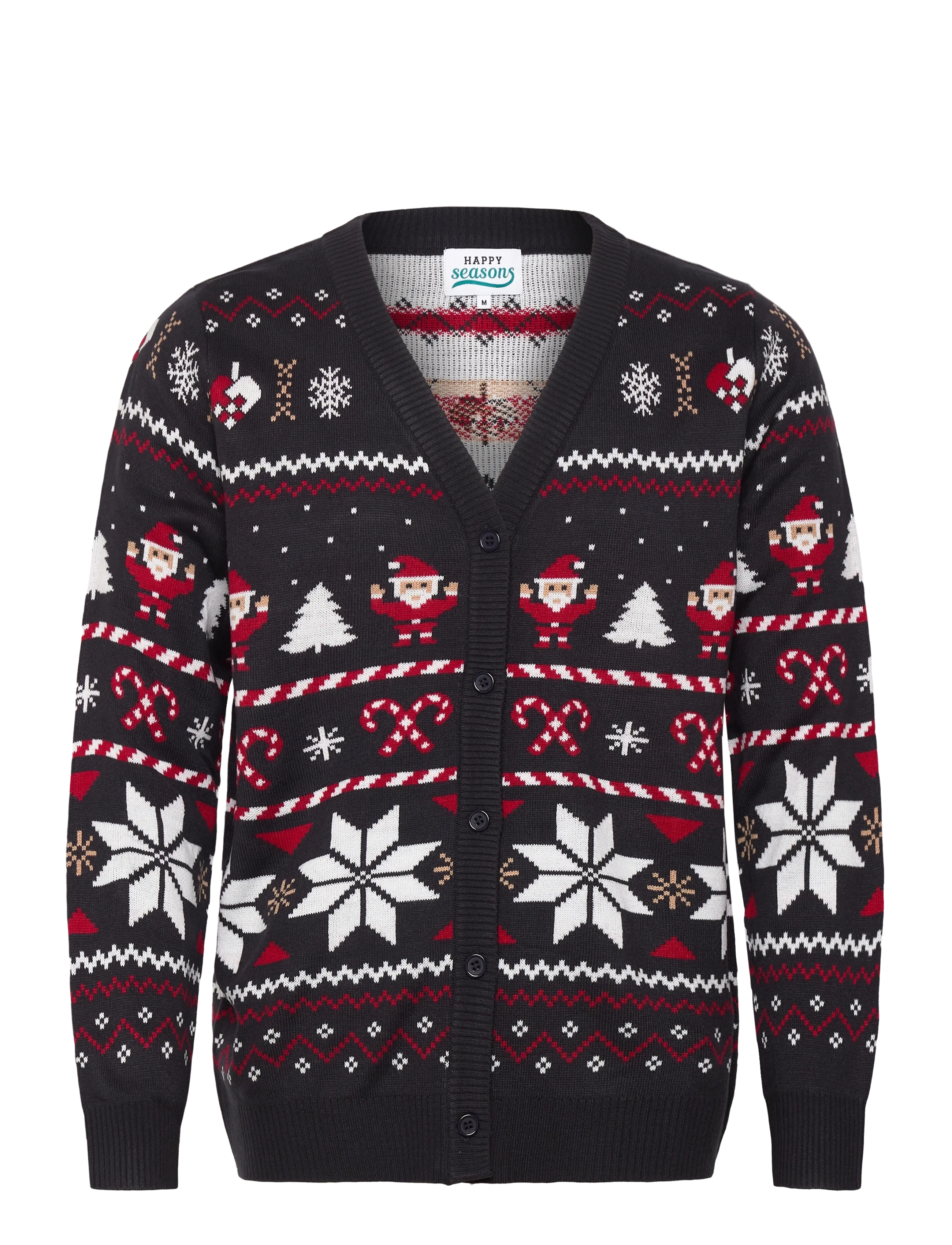 Happy Seasons Santa's Christmas cardigan - Kleidung - NAVY / black
