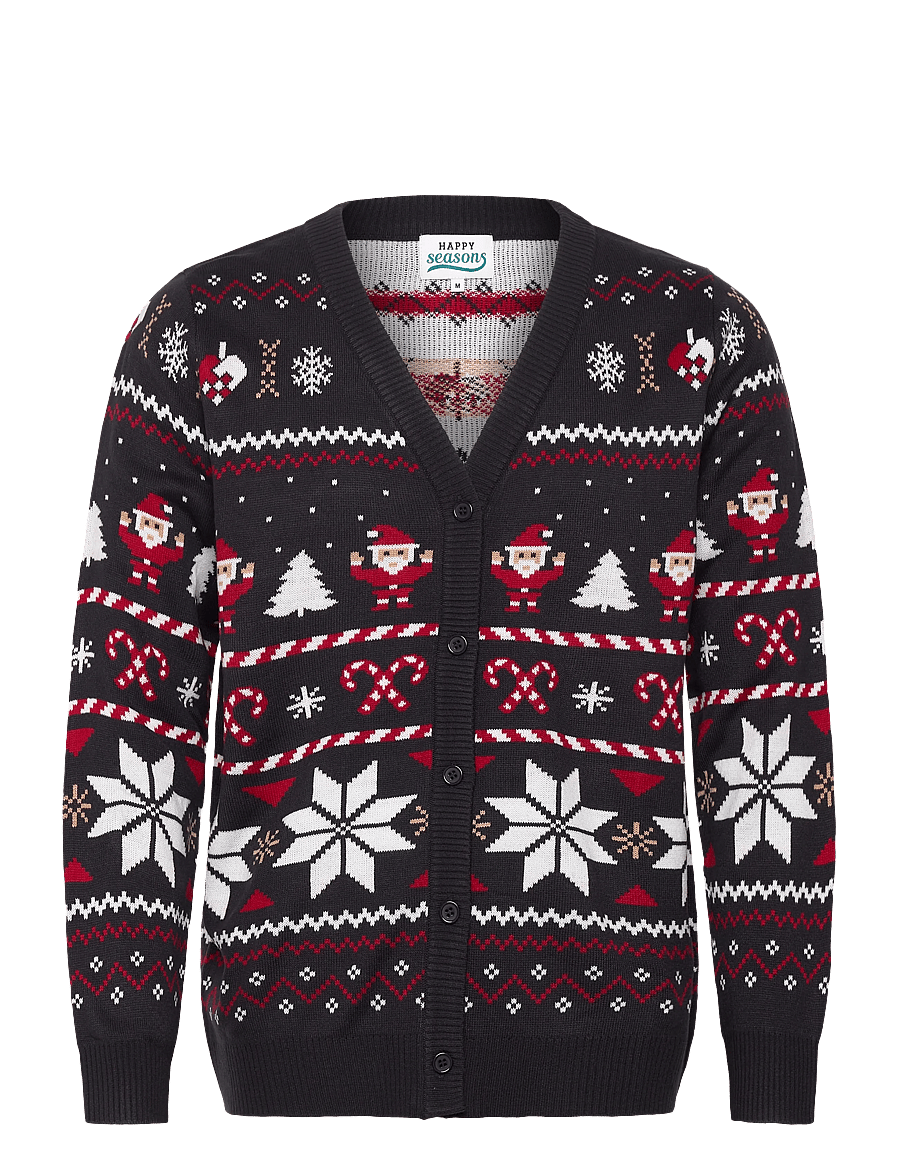 Happy Seasons - Santa's Christmas cardigan - navy - 0
