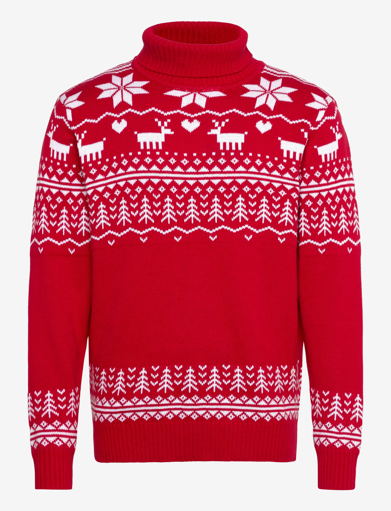 Happy Seasons - The greenlandish Christmas sweater - rullekraver - tango red - 0