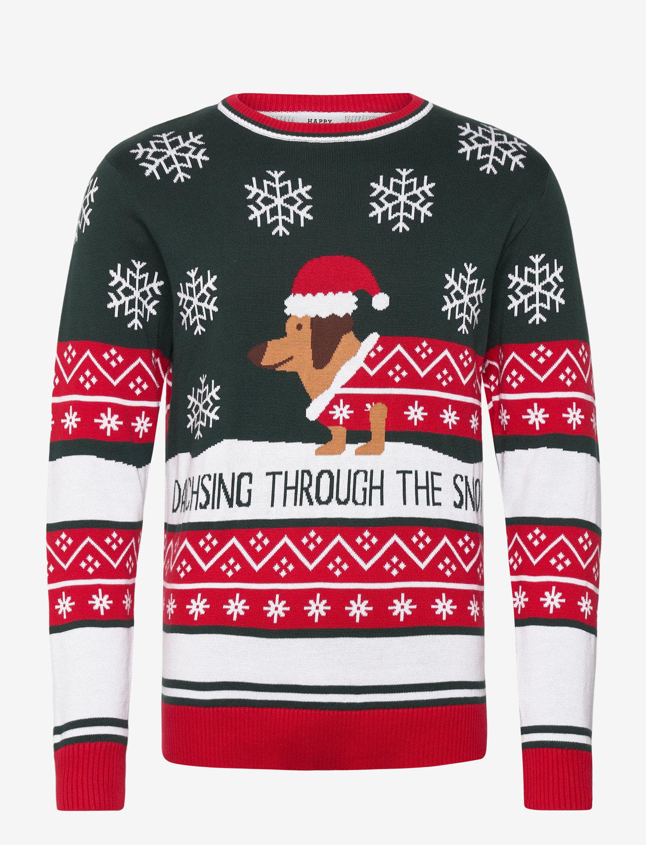 Happy Seasons - The Sausage Dog Christmas Sweater - rundhals - ponderosa pine - 0