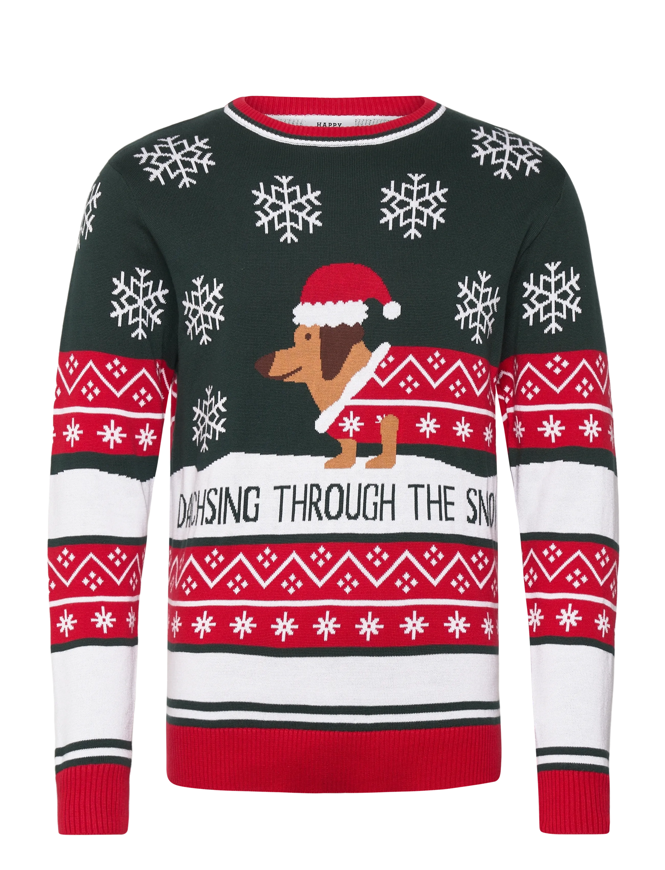 Happy Seasons The Sausage Dog Christmas Sweater - Christmas Sweats - PONDEROSA PINE / green