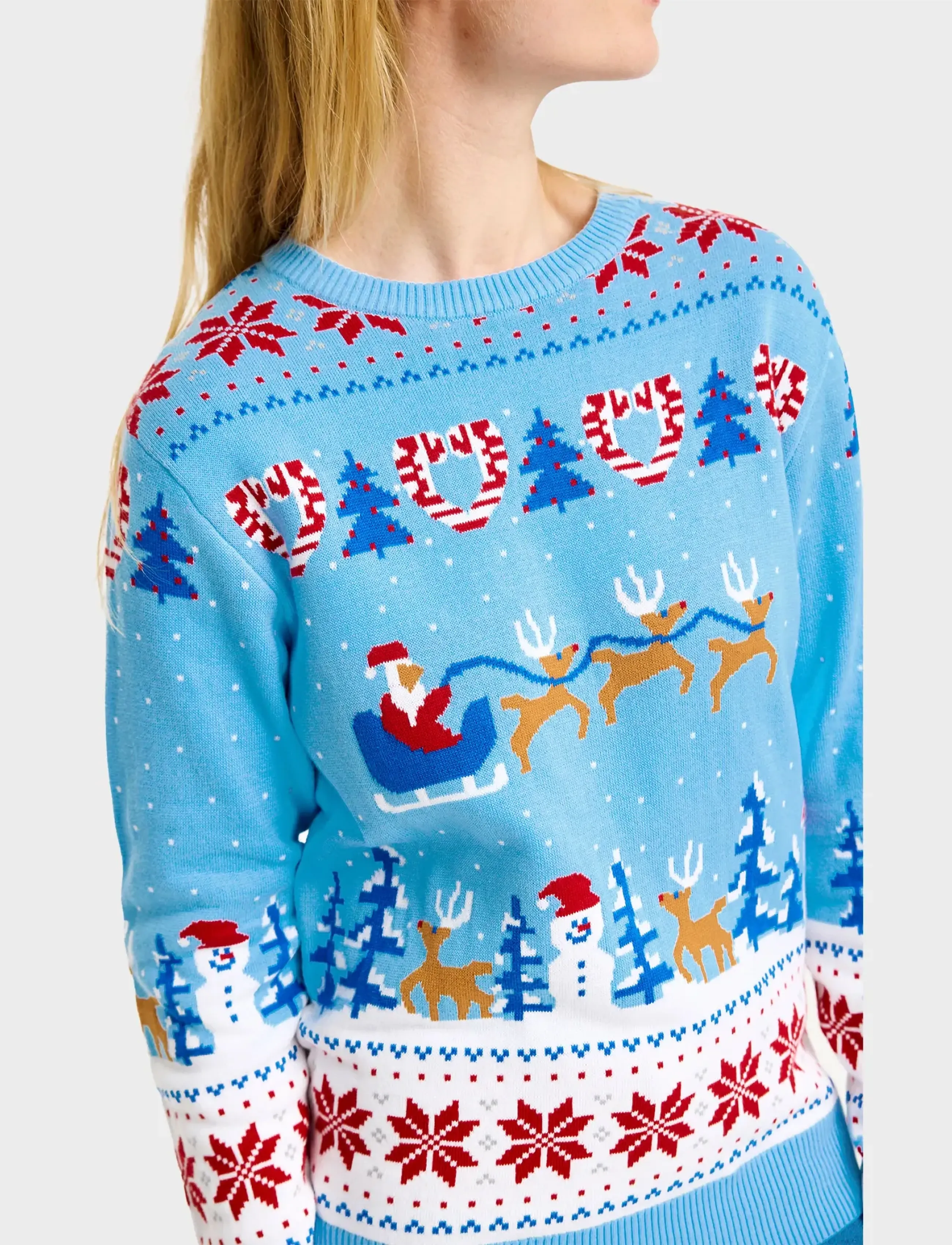 Happy Seasons - Christmas Wonderland Christmas Sweater - jõulukampsunid - blue - 4